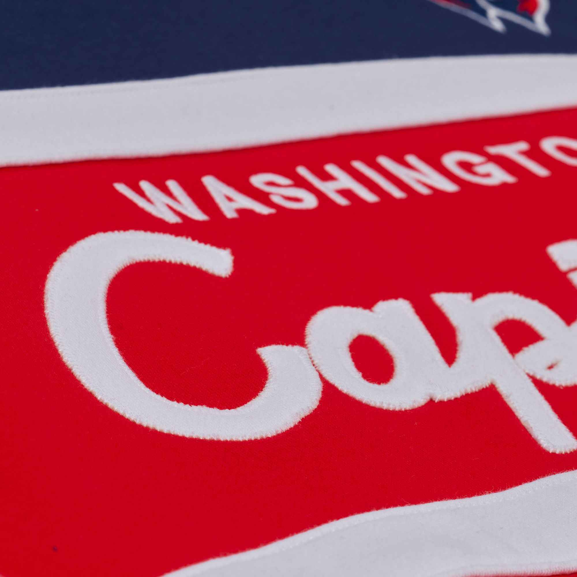 Mitchell & Ness Men's Washington Capitals Navy and Red Head Coach Pullover Hoodie product image