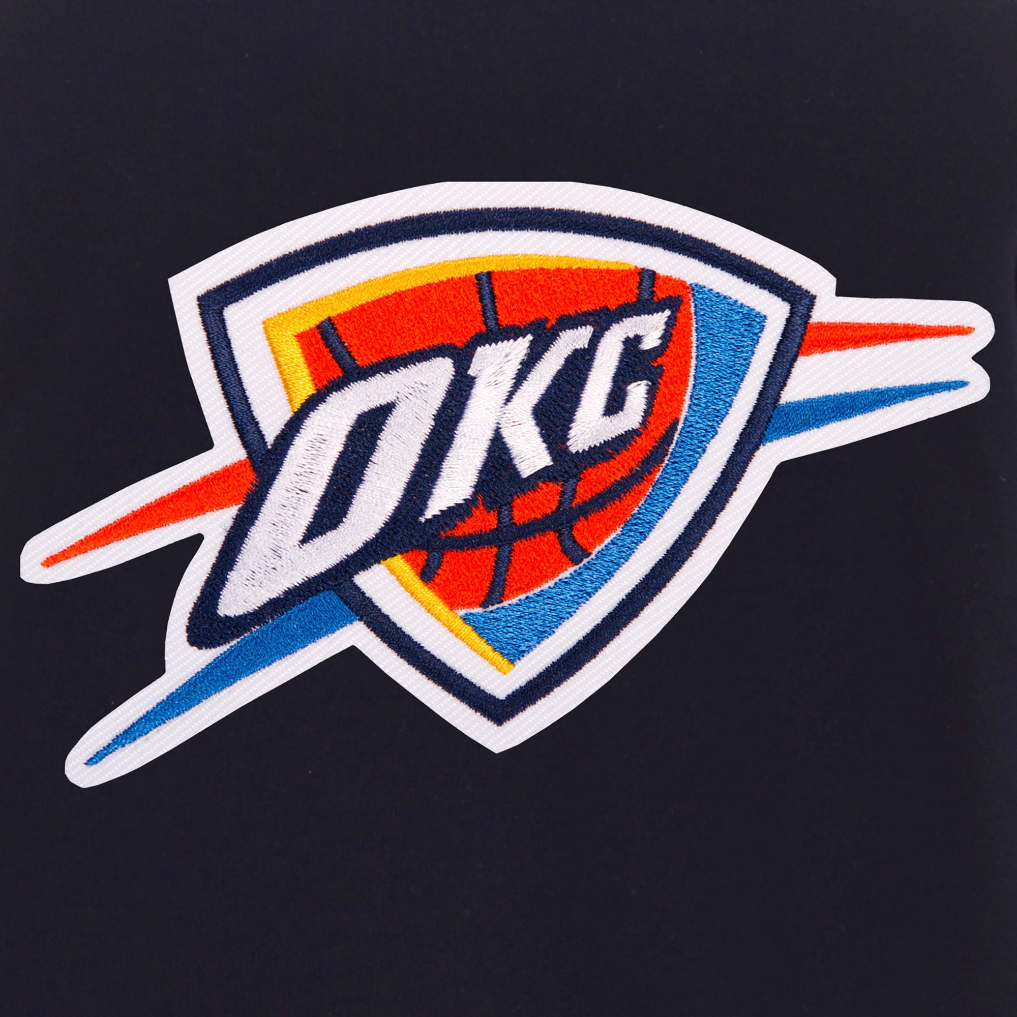 JH Design Men's Oklahoma City Thunder Navy Varsity Jacket product image
