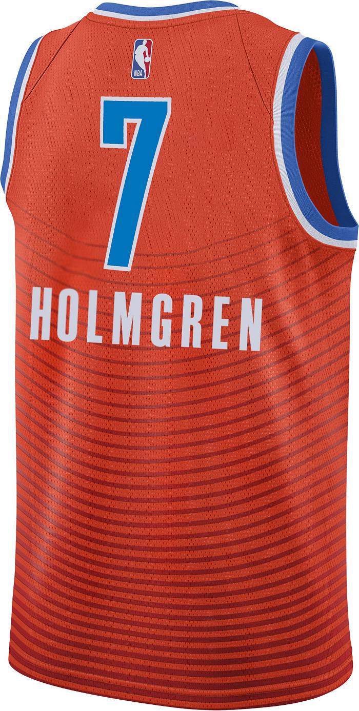 Kids' Oklahoma City Thunder Chet Holmgren #7 Nike Icon Jersey Large Blue