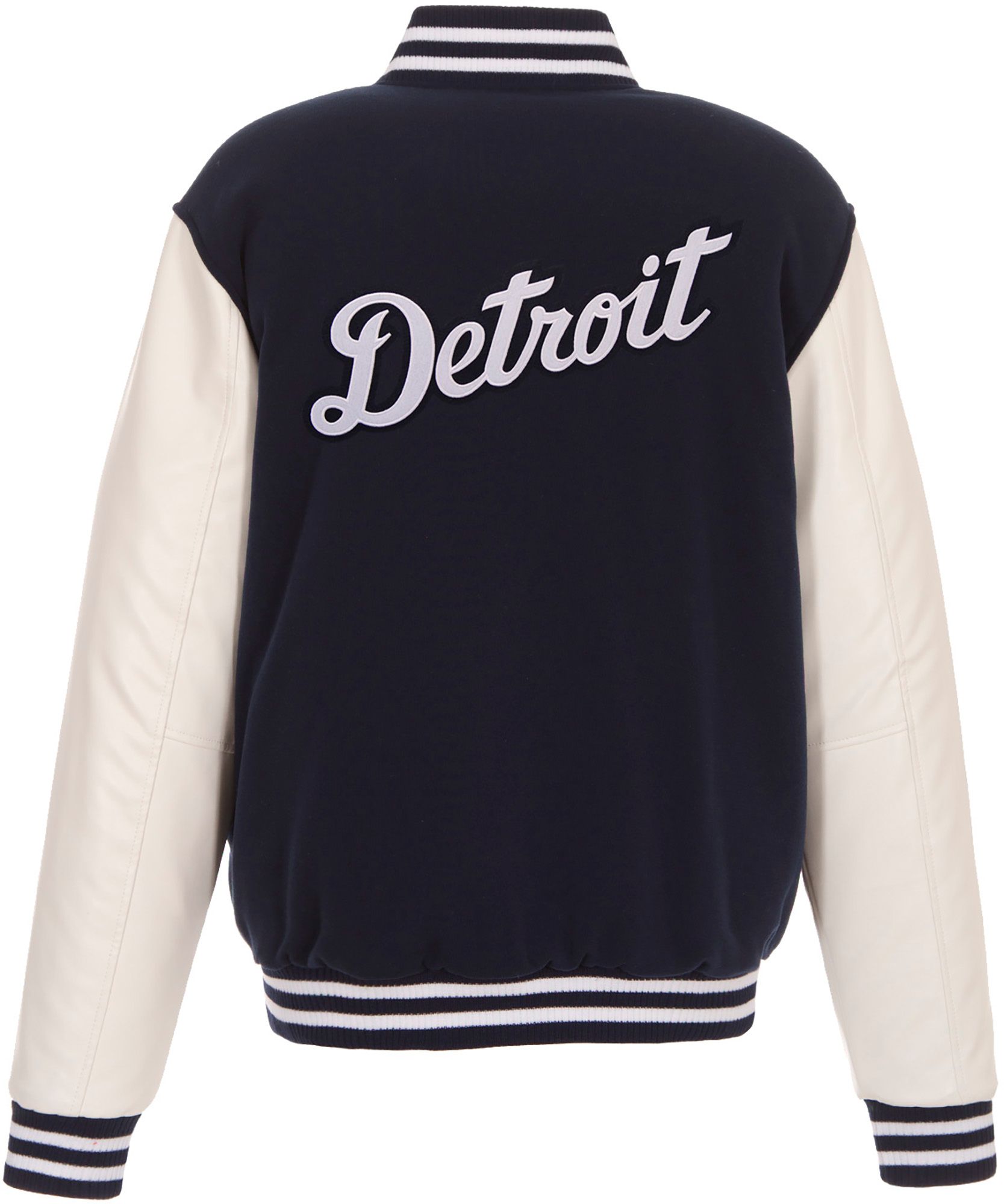 JH Design Men's Detroit Tigers Navy Reversible  Varsity Jacket product image