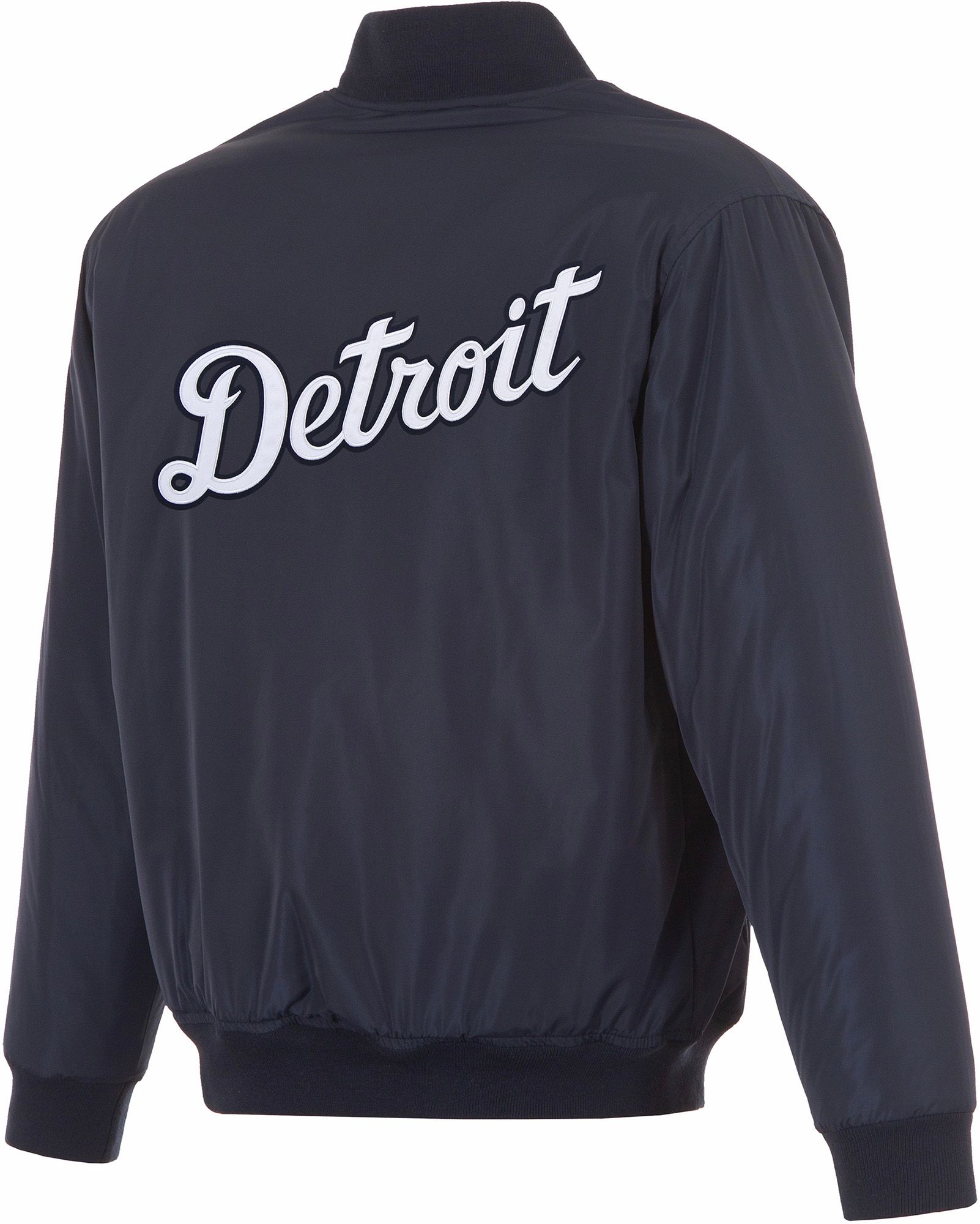 JH Design Men's Detroit Tigers Full-Zip Reversible Flight Navy Nylon Jacket product image