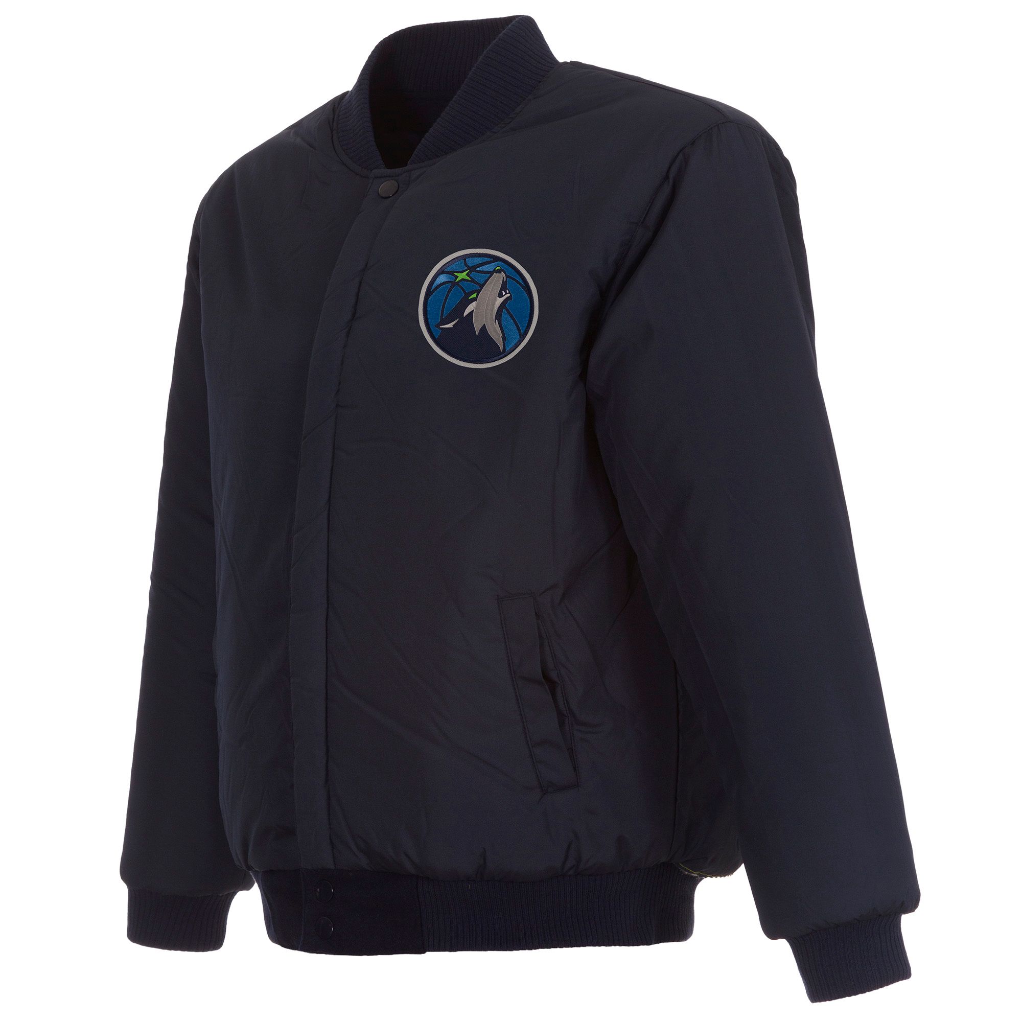 JH Design Men's Minnesota Timberwolves Navy Reversible Wool Jacket product image