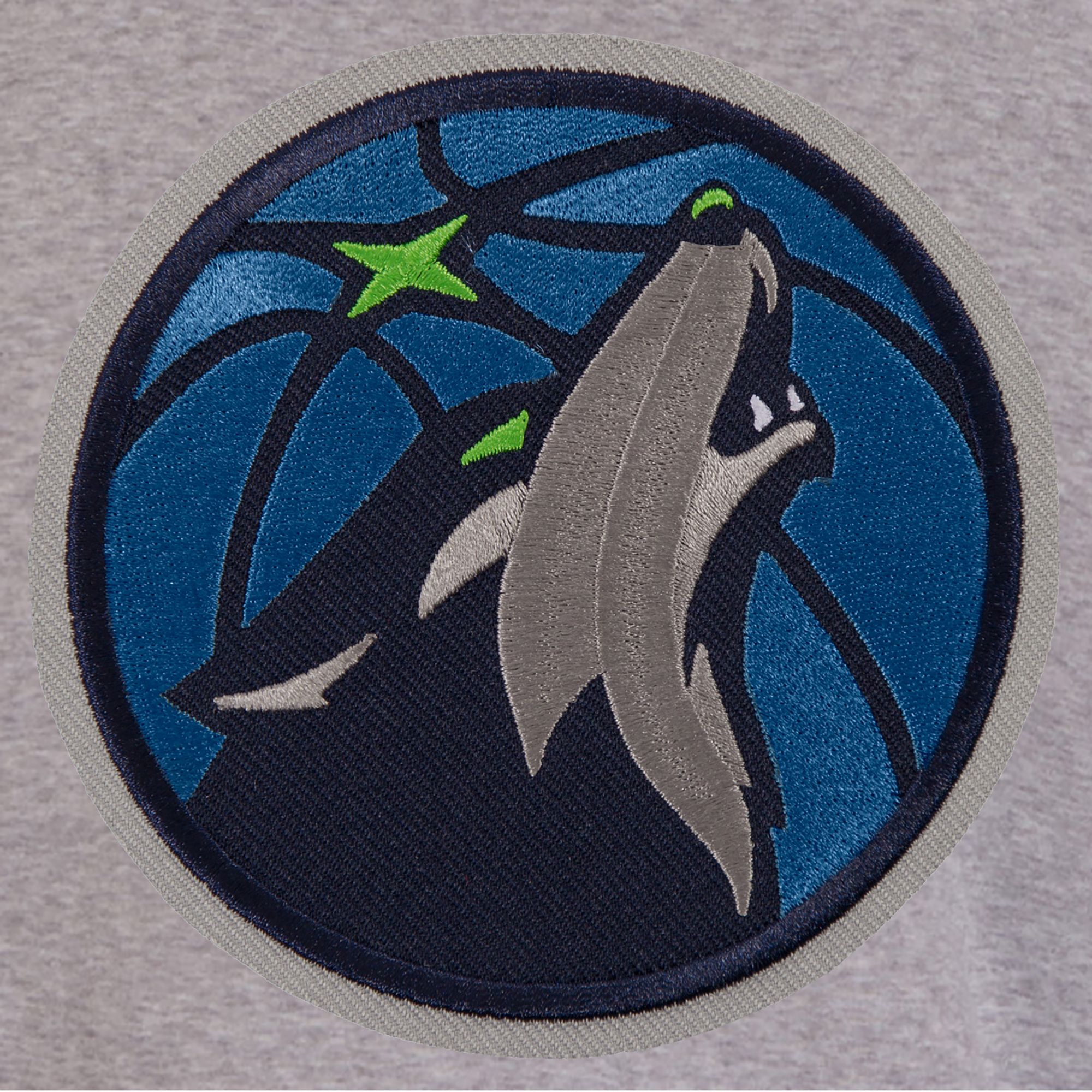 JH Design Men's Minnesota Timberwolves Grey Reversible Fleece Jacket product image