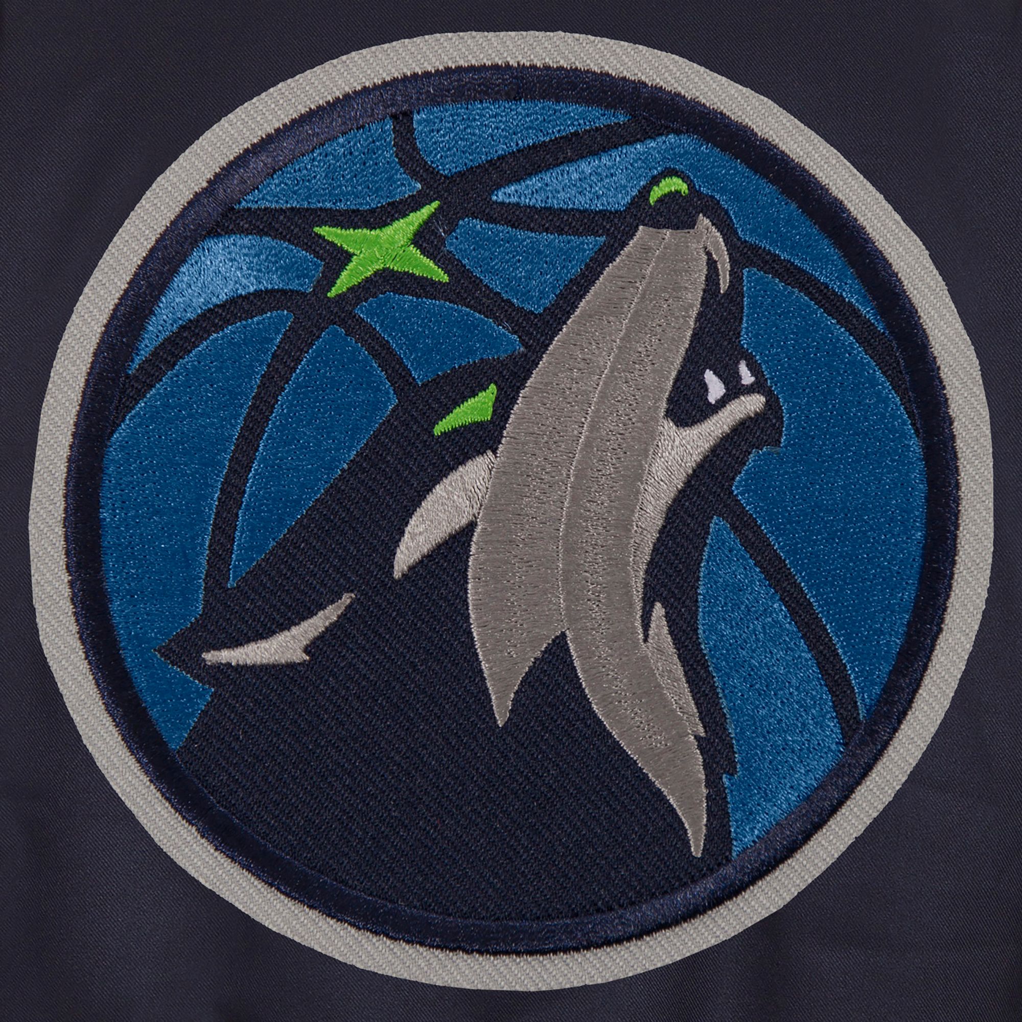 JH Design Men's Minnesota Timberwolves Navy Twill Jacket