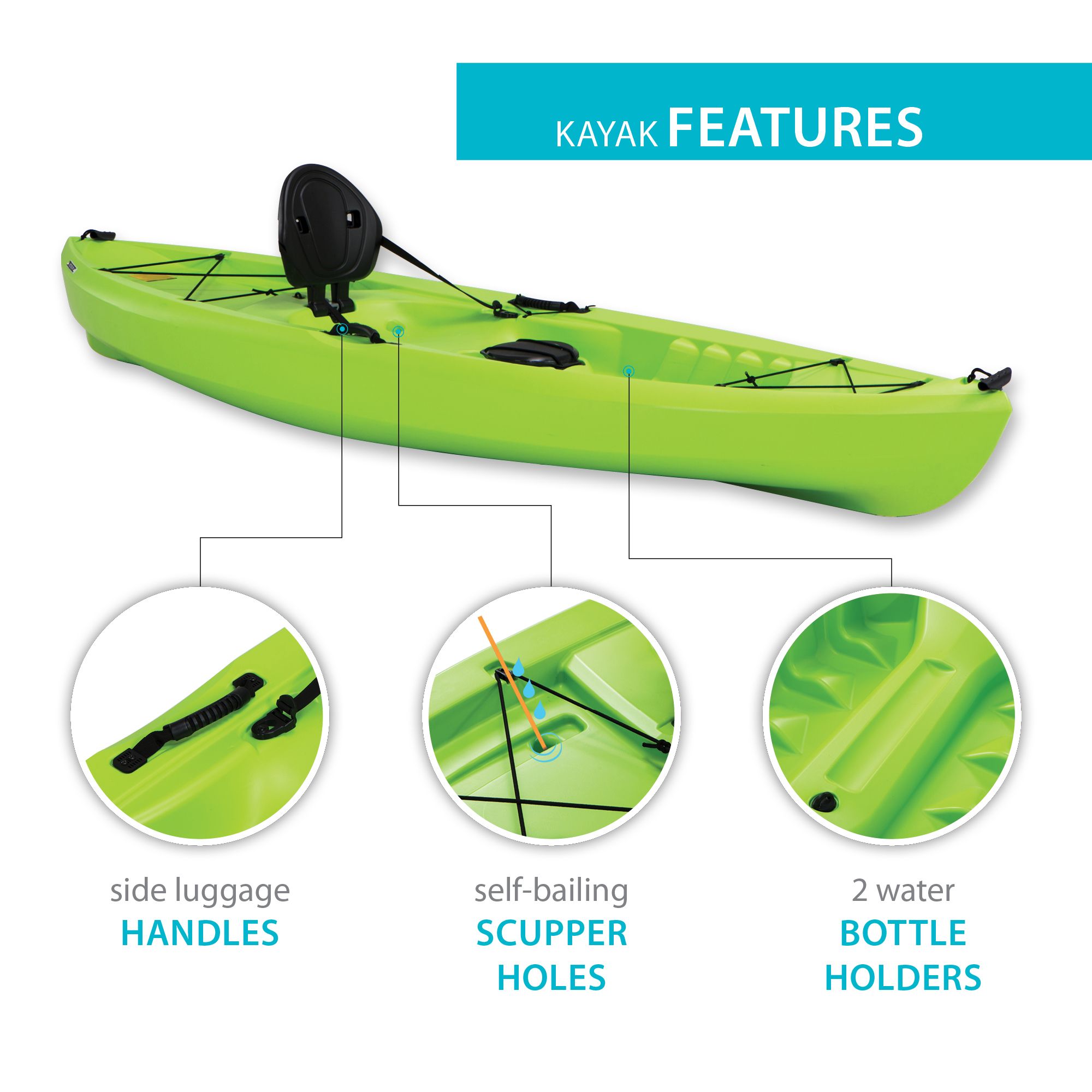 Lifetime Tioga 120 Angler Kayak with Paddle product image