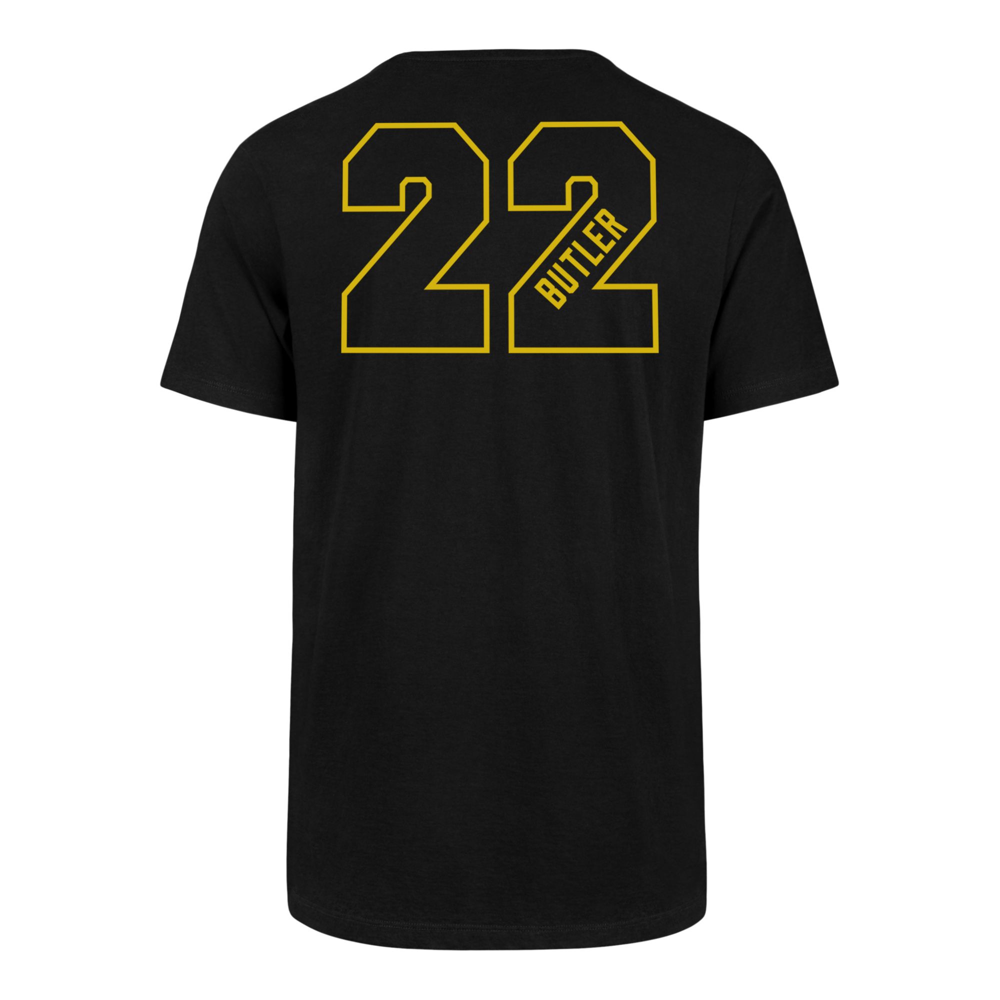 ‘47 Men's 2021 Earned Edition Miami Heat Jimmy Butler Black Logo T-Shirt product image