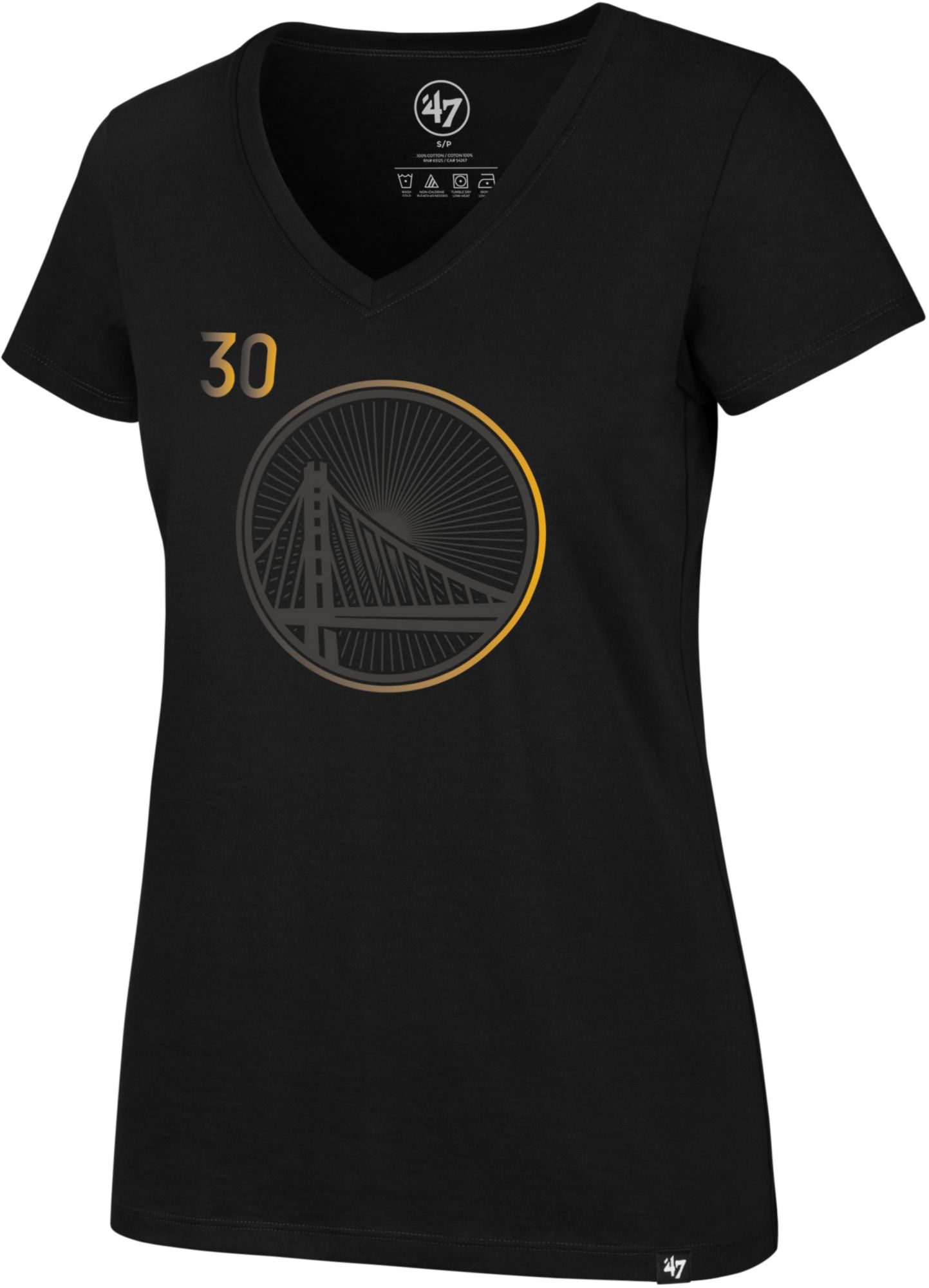 '47 Women's 2021-22 City Edition Golden State Warriors Stephen Curry #30 Black T-Shirt product image