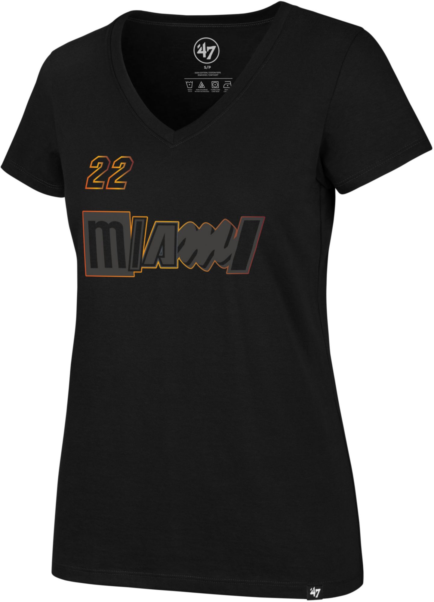 '47 Women's 2021-22 City Edition Miami Heat Jimmy Butler #22 Black T-Shirt product image