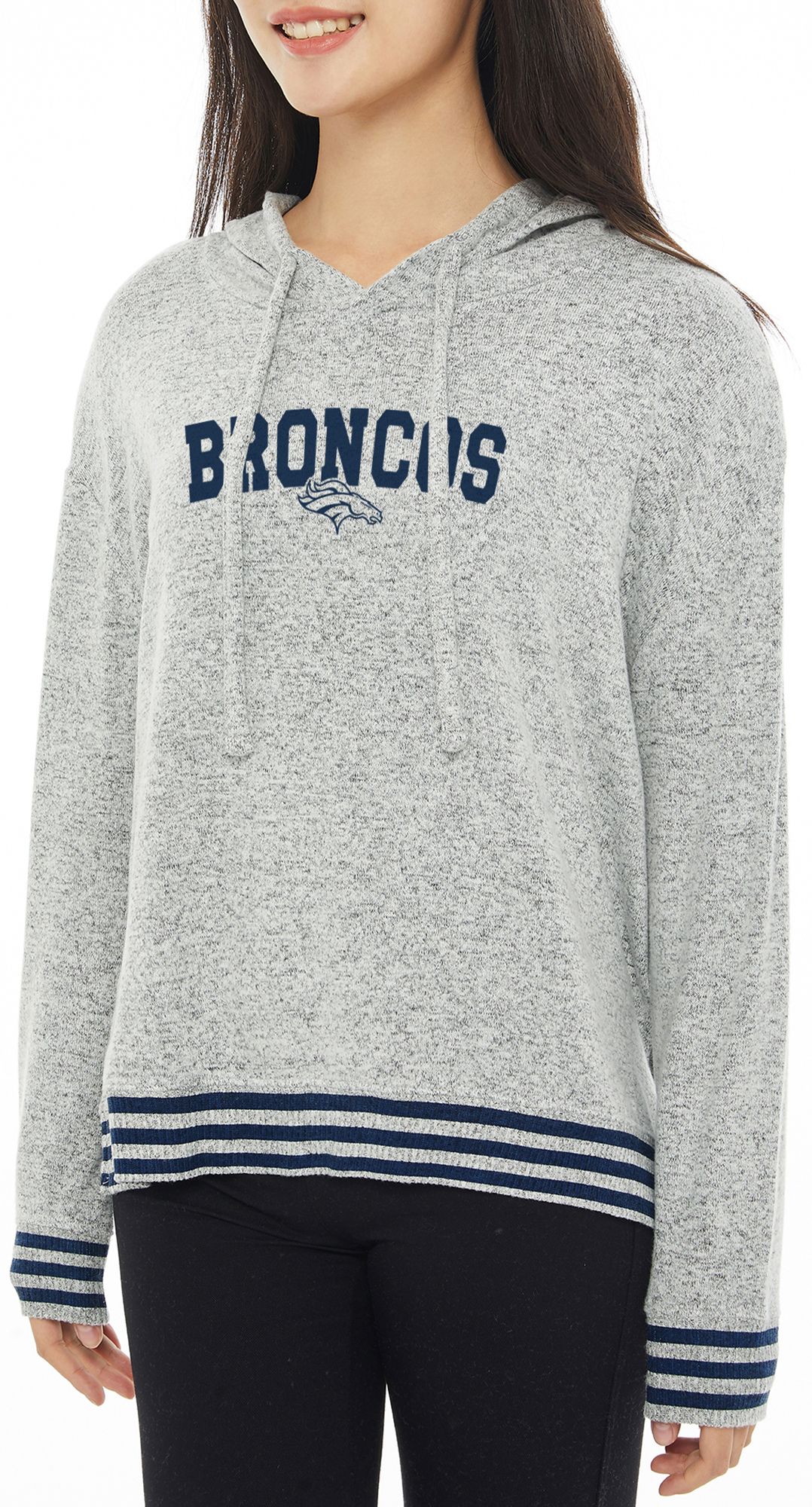 Concepts Sport Women's Denver Broncos Siesta Grey Long Sleeve Hoodie product image