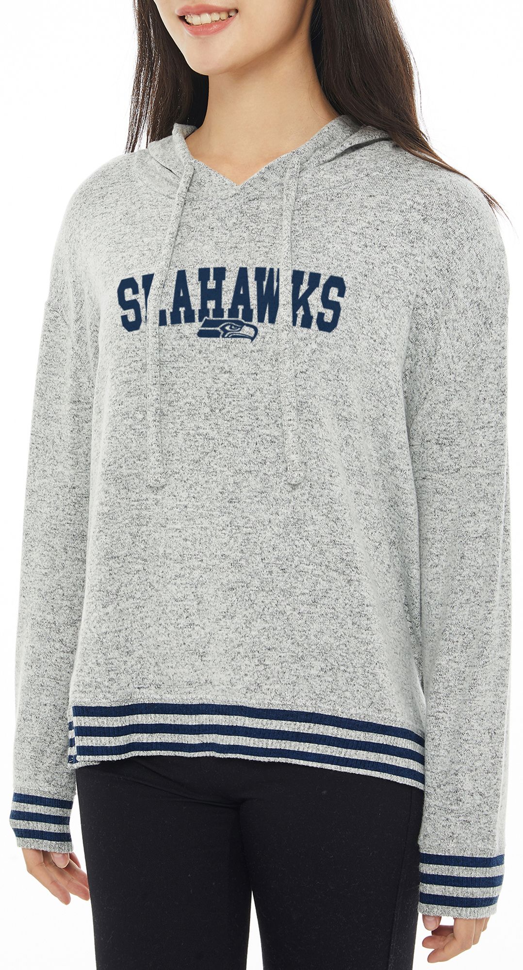 Concepts Sport Women's Seattle Seahawks Siesta Grey Long Sleeve Hoodie product image