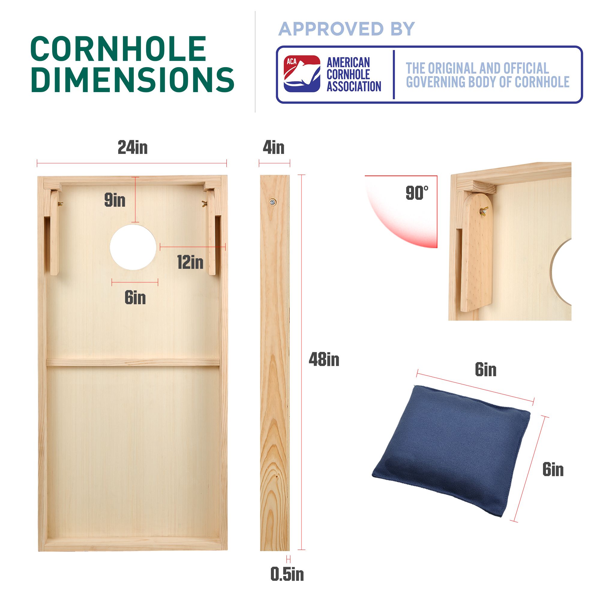 Quest 2' x 4' Traditional Cornhole Board Set product image
