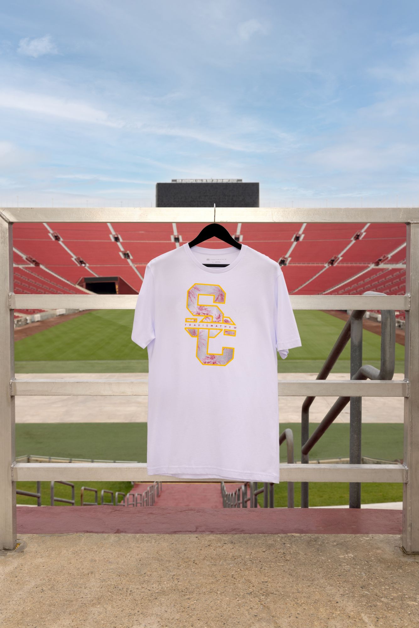 TravisMathew Men's USC Trojans White War Paint T-Shirt product image