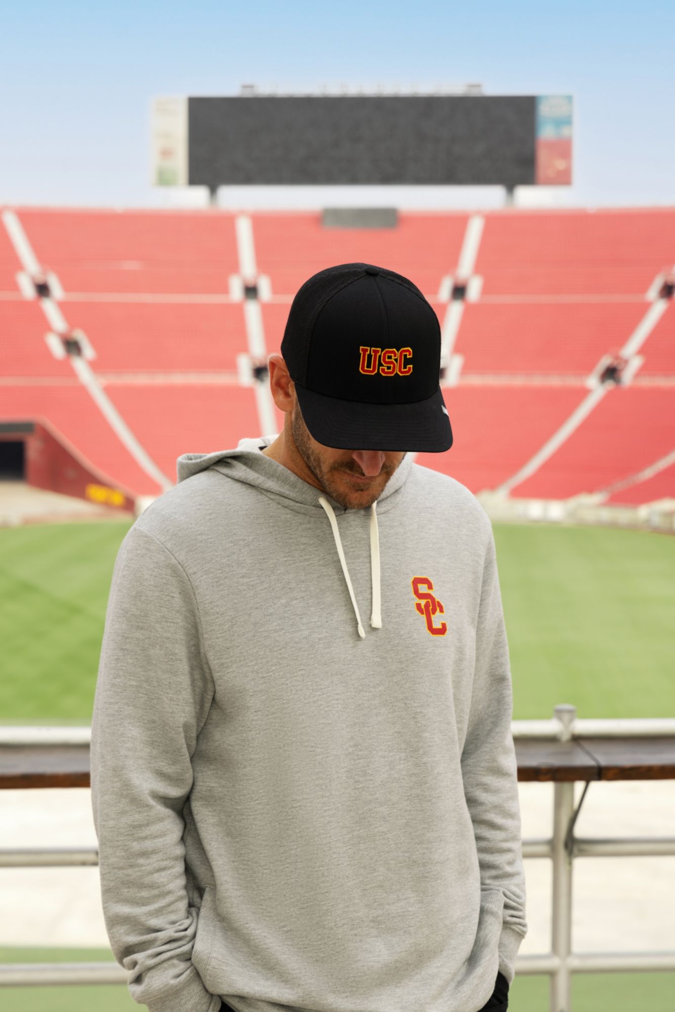 TravisMathew Adult USC Trojans Black Widdler Snapback Hat product image