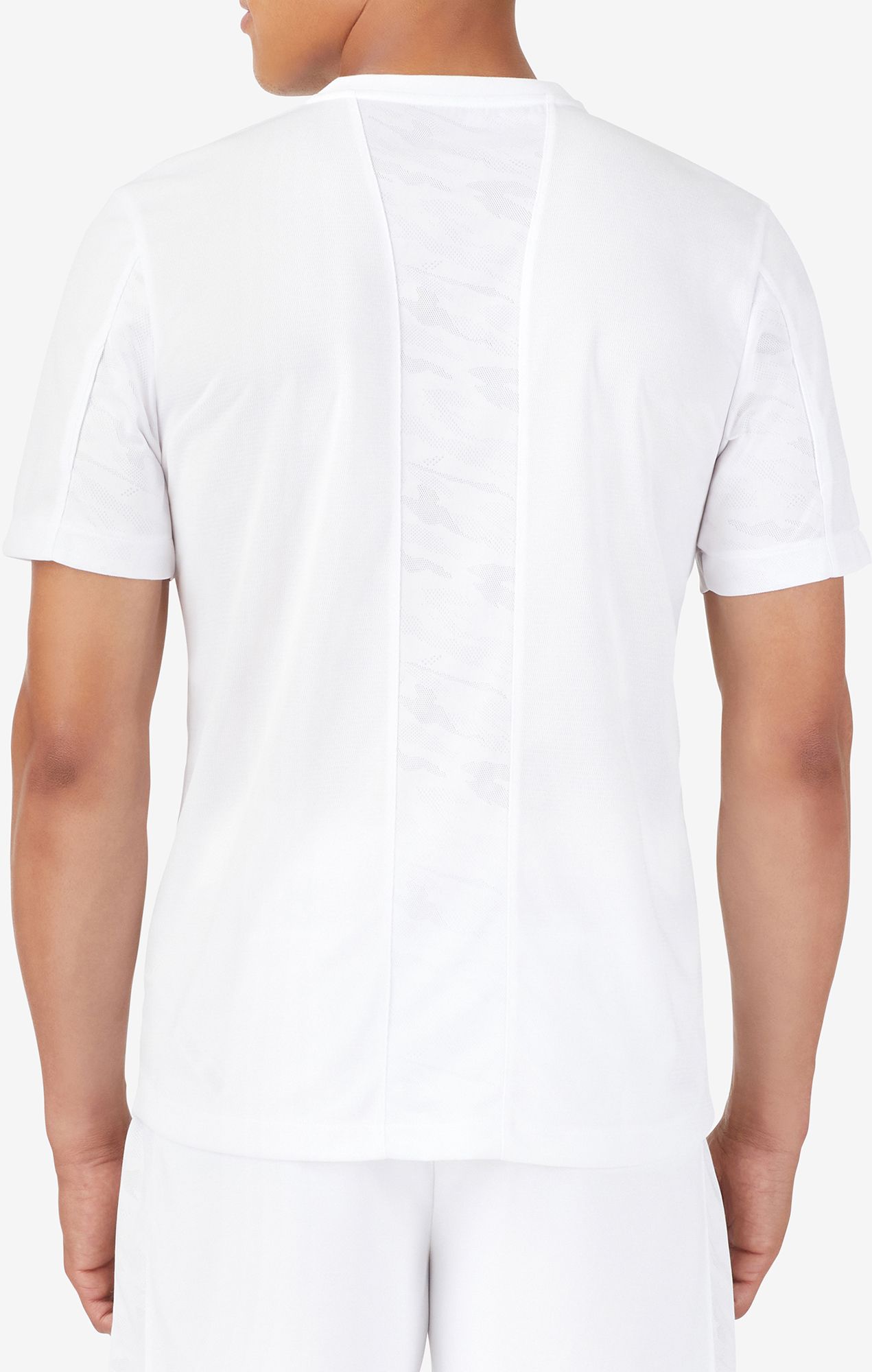 FILA Men's White Line Short Sleeve Henley