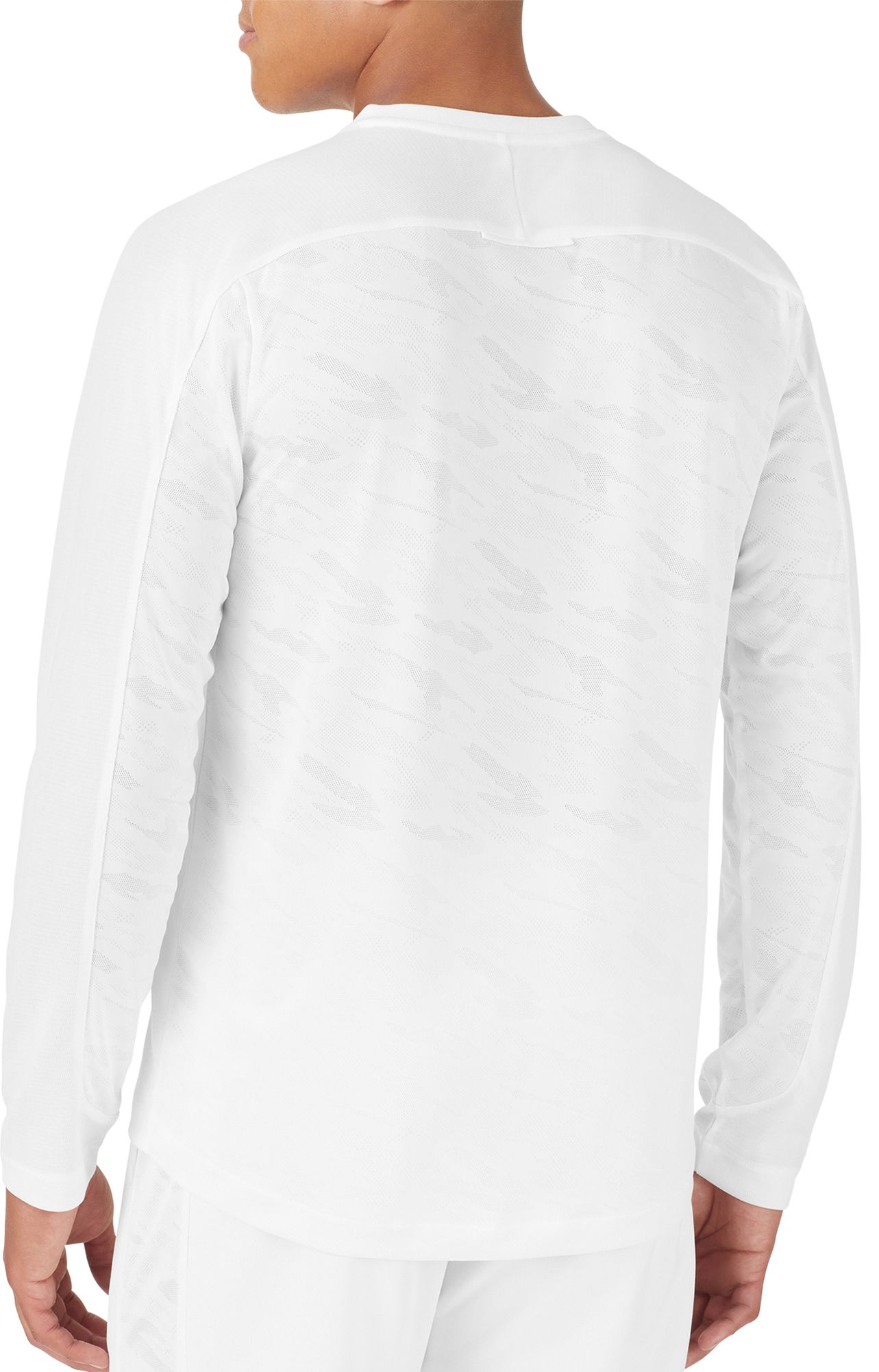 FILA Men's White Line Long Sleeve V-Neck