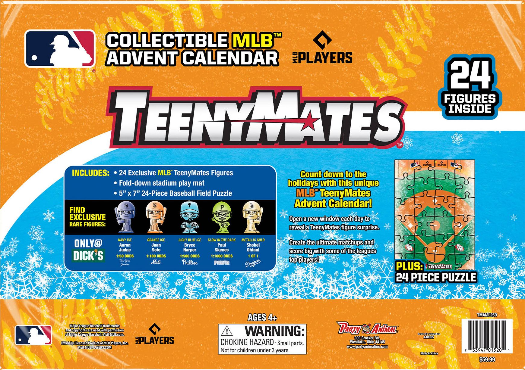 Party Animal MLB TeenyMates DSG Exclusive 2025 Advent Calendar - Rare Figures product image