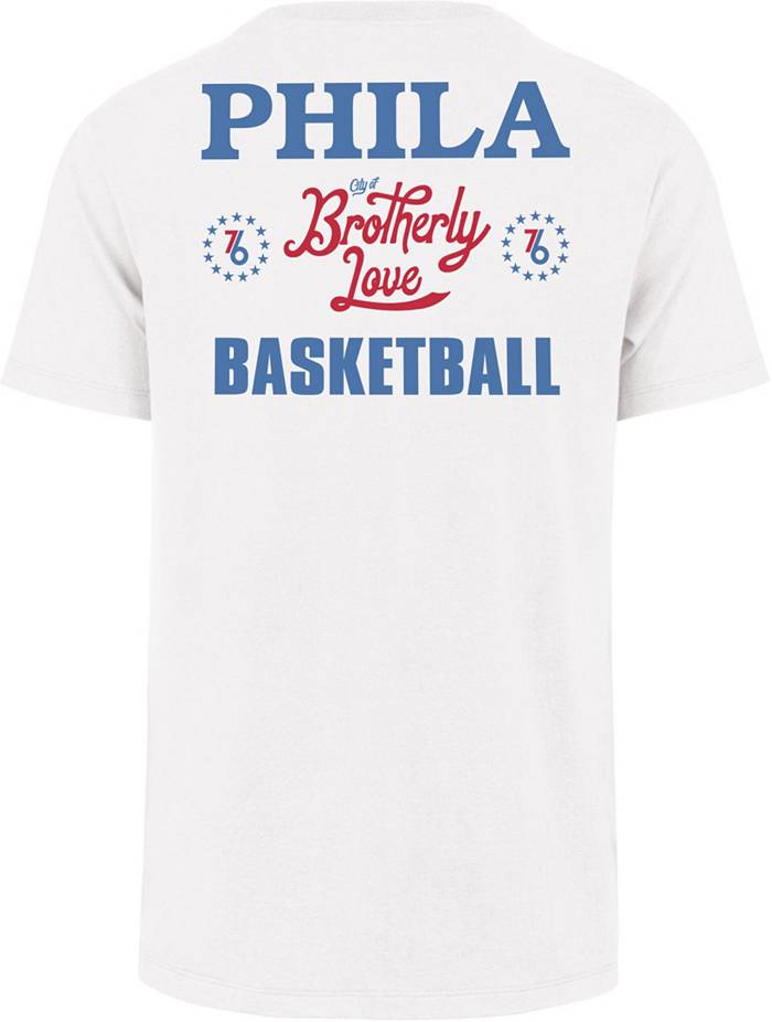47 Men's Philadelphia 76ers Blue Brotherly Love T-Shirt, Large