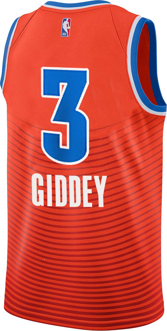 Jordan Men's Oklahoma City Thunder Josh Giddey #3 Orange Dri-FIT Swingman  Jersey