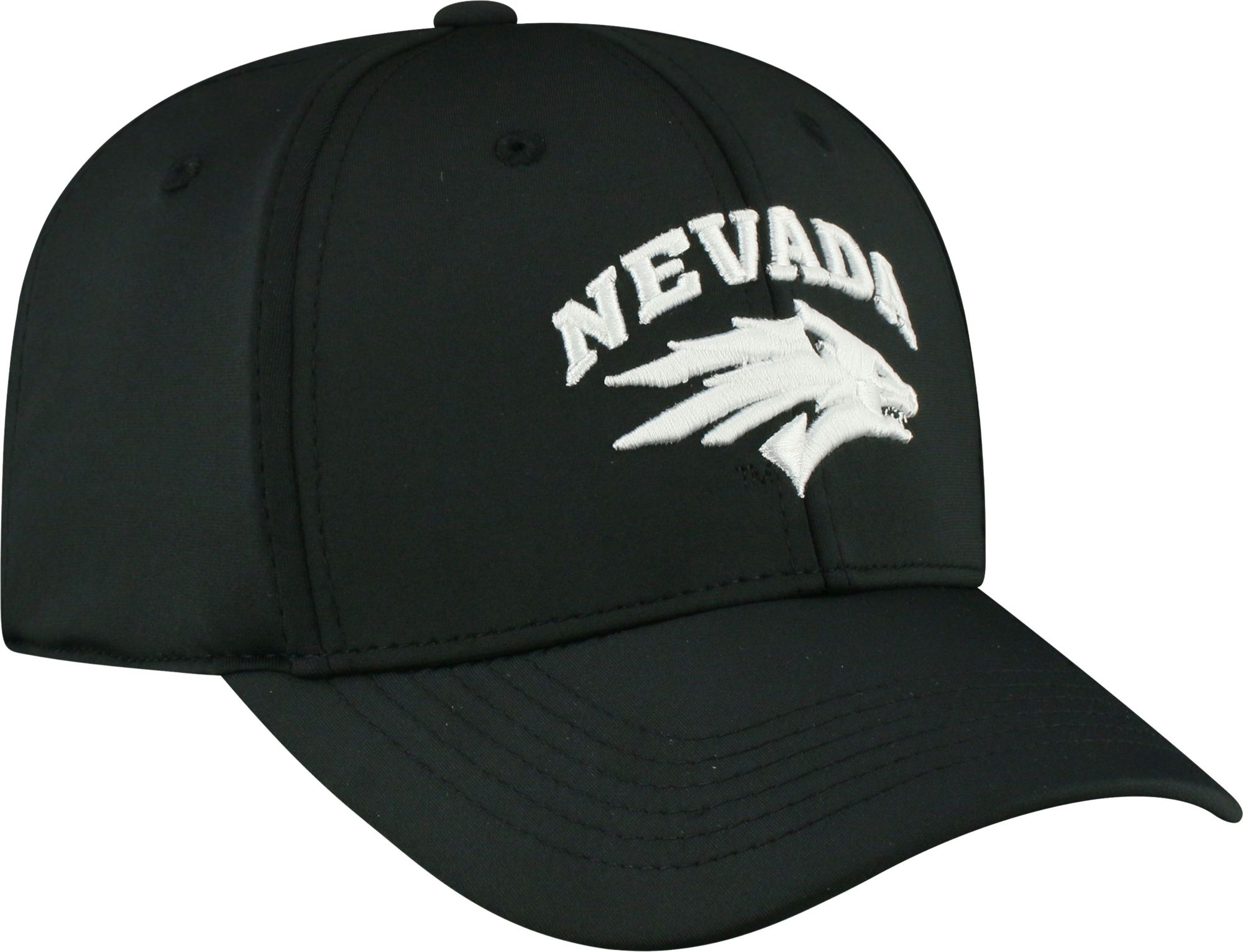 Top of the World Men's Nevada Wolf Pack Tension 1Fit Flex Black Hat product image
