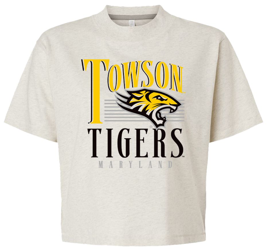 Image One Women's Towson Tigers Natural Heather Boxy T-Shirt product image