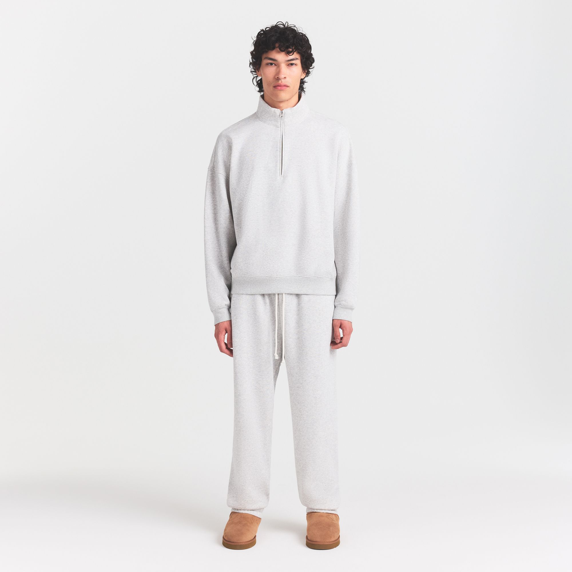 SKIMS Men's Fleece Lounge Relaxed 1/2 Zip Sweatshirt product image