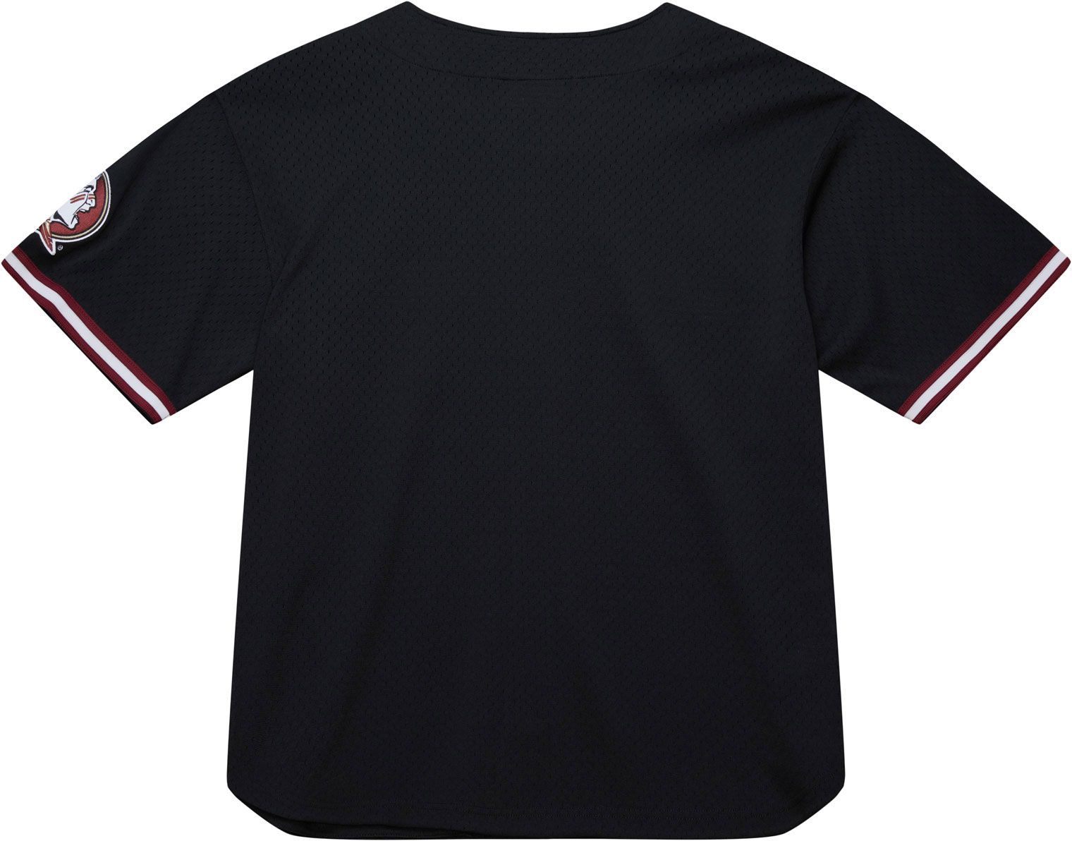 Mitchell & Ness Adult Florida State Seminoles Mesh Button Up Black Jersey product image