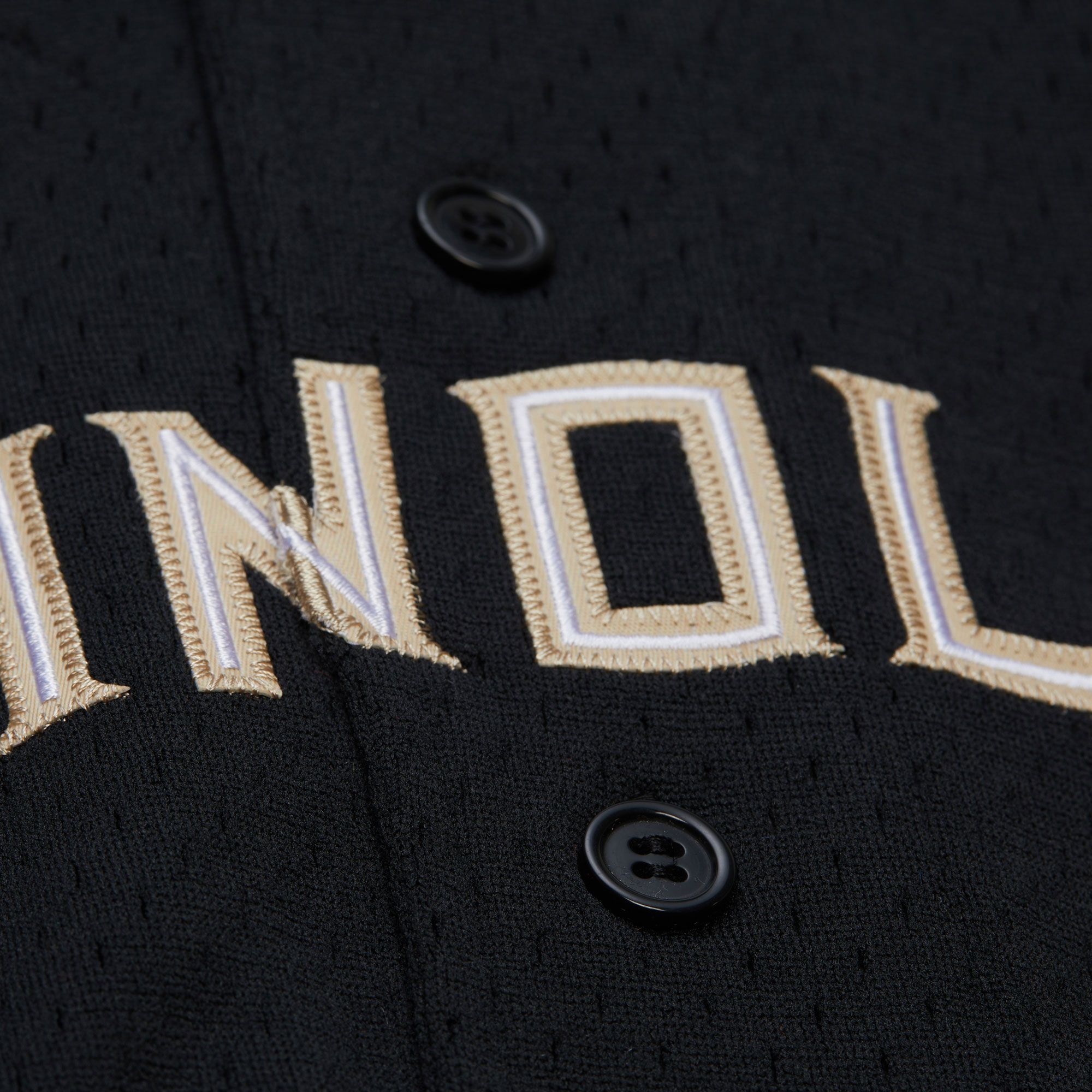 Mitchell & Ness Adult Florida State Seminoles Mesh Button Up Black Jersey product image