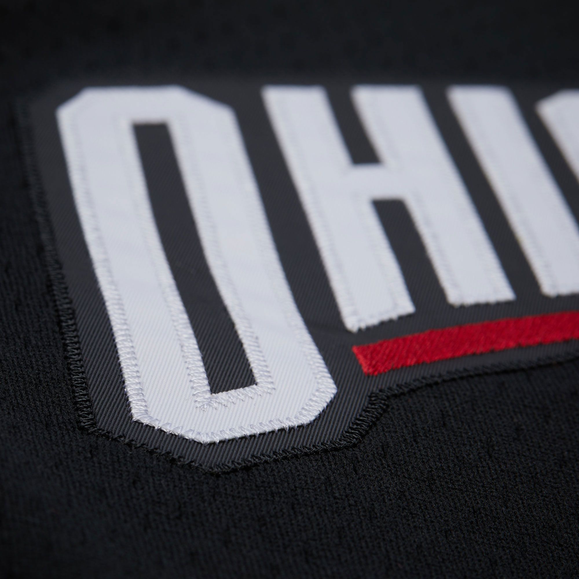 Mitchell & Ness Adult Ohio State Buckeyes Mesh Button Up Black Jersey product image