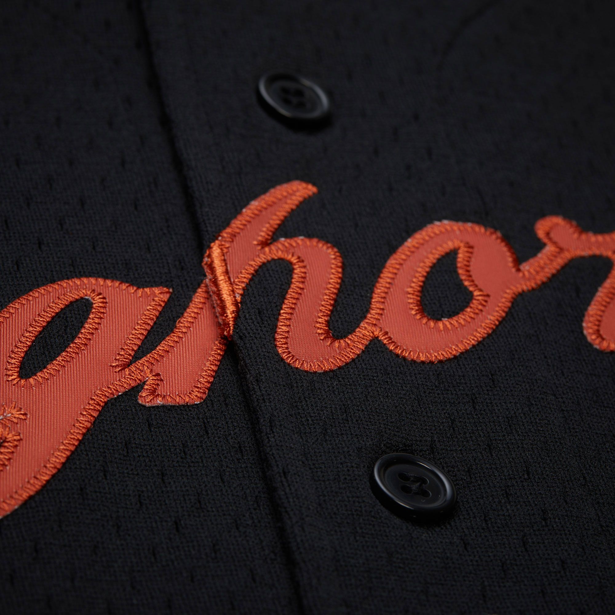 Mitchell & Ness Adult Texas Longhorns Mesh Button Up Black Jersey product image