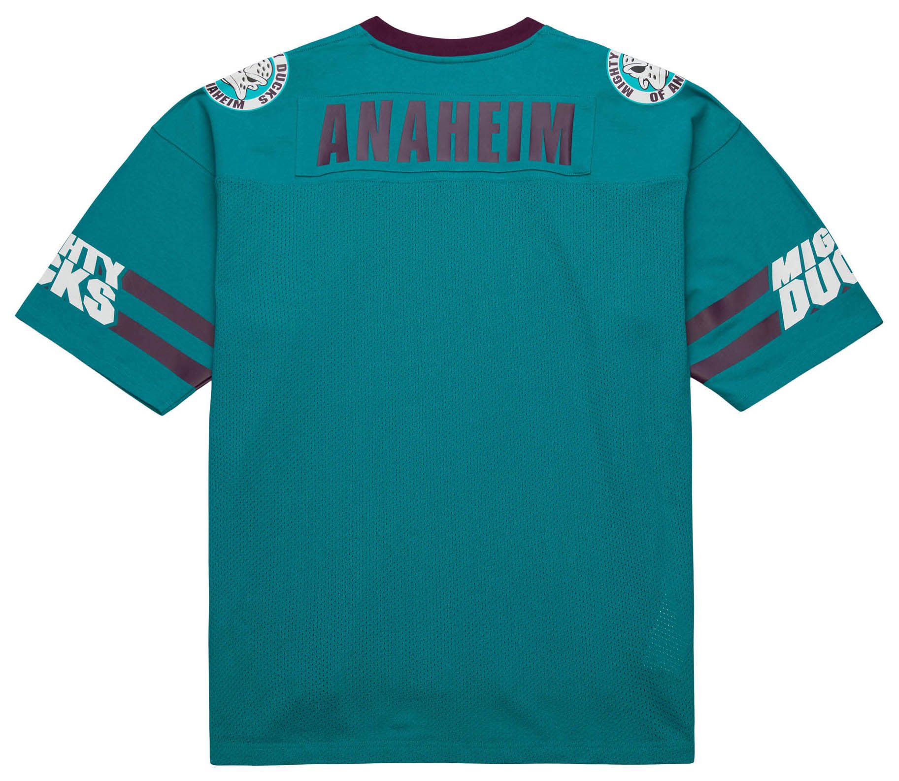 Mitchell & Ness Men's Anaheim Ducks Teal Playmaker Mesh T-Shirt product image