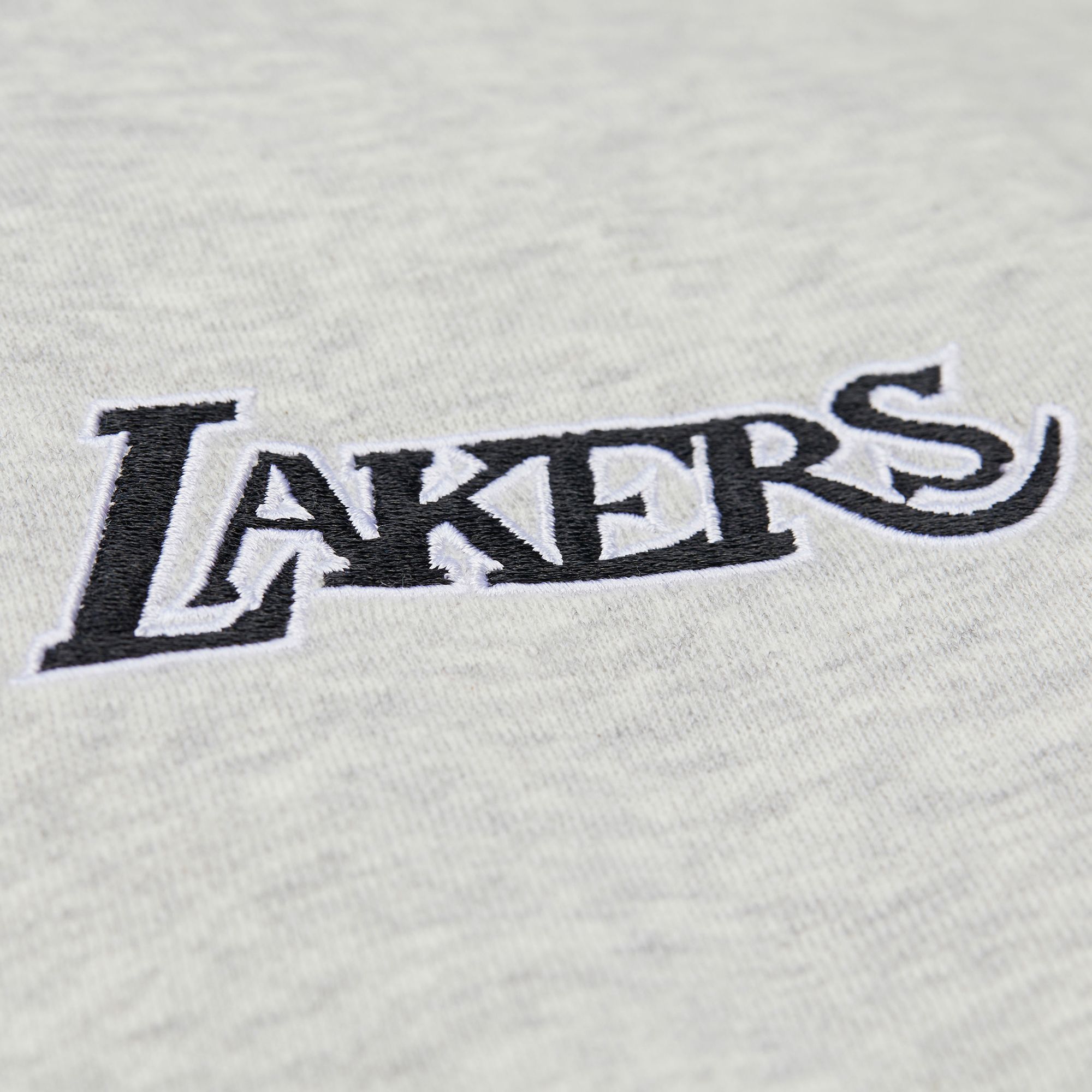 Mitchell & Ness Women's Los Angeles Lakers Hardwood Classics Off White Cropped V-Neck Sweatshirt product image
