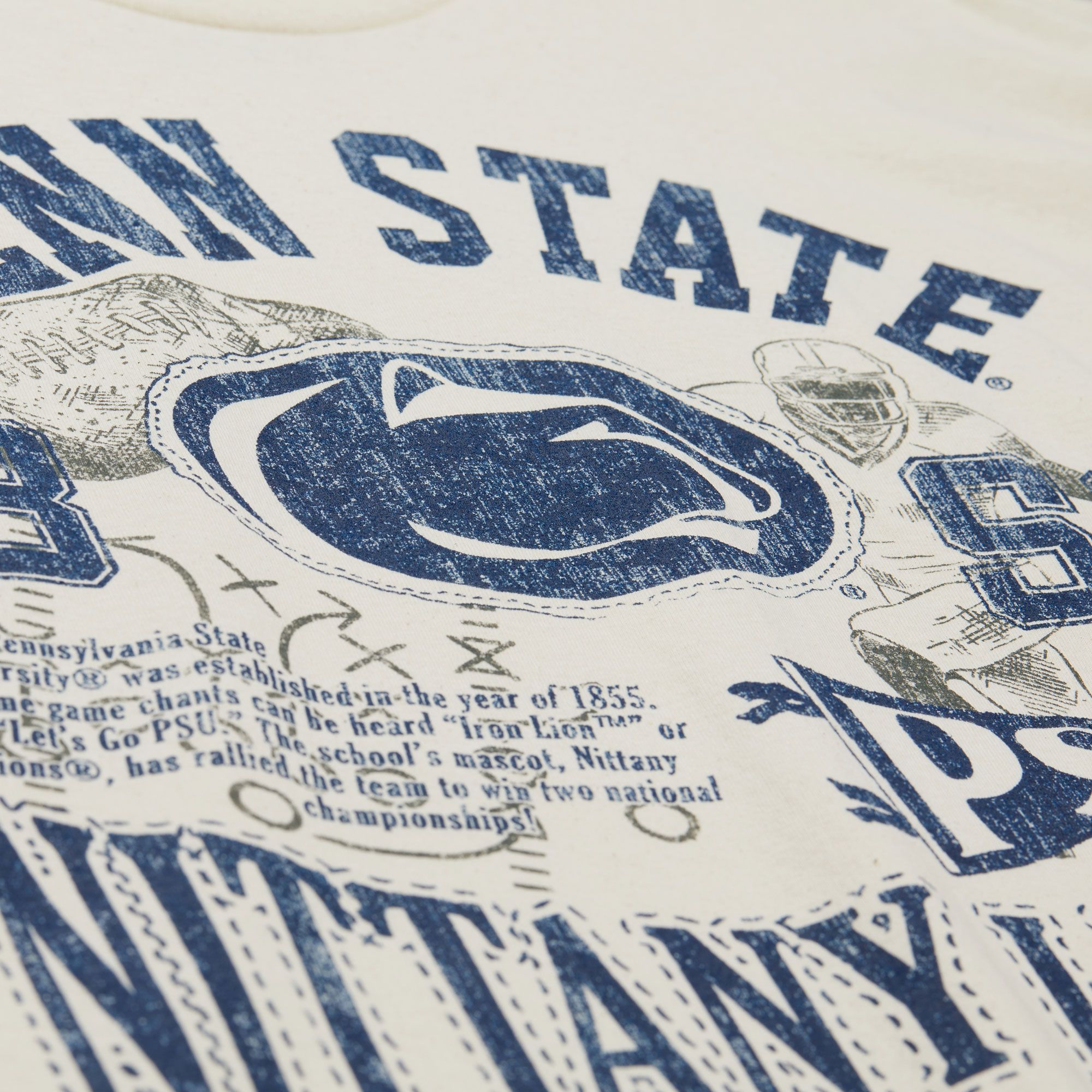 Mitchell & Ness Men's Penn State Nittany Lions Natural Heritage Scholar Short Sleeve T-Shirt product image