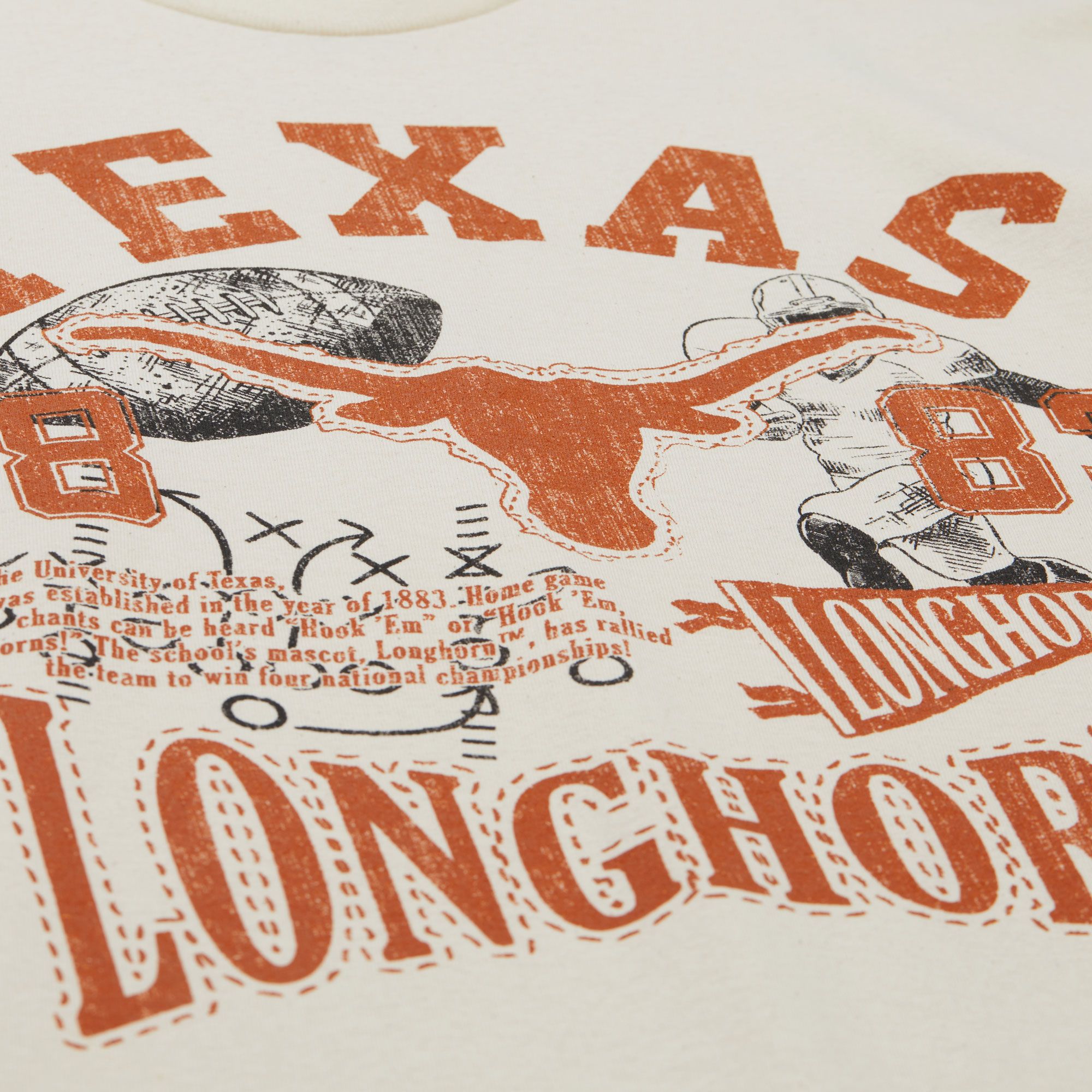 Mitchell & Ness Men's Texas Longhorns Natural Heritage Scholar Short Sleeve T-Shirt product image