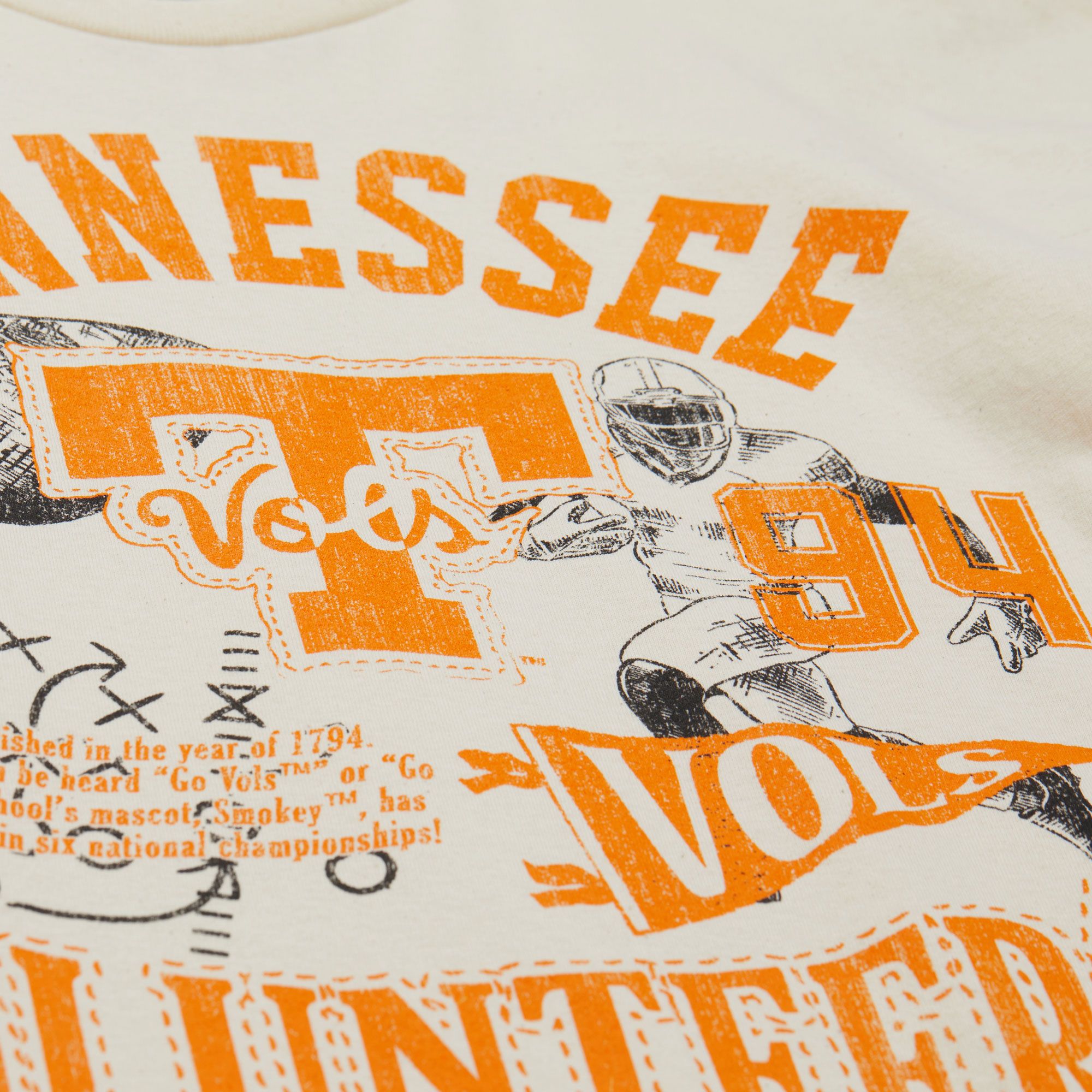 Mitchell & Ness Men's Tennessee Volunteers Natural Heritage Scholar Short Sleeve T-Shirt product image