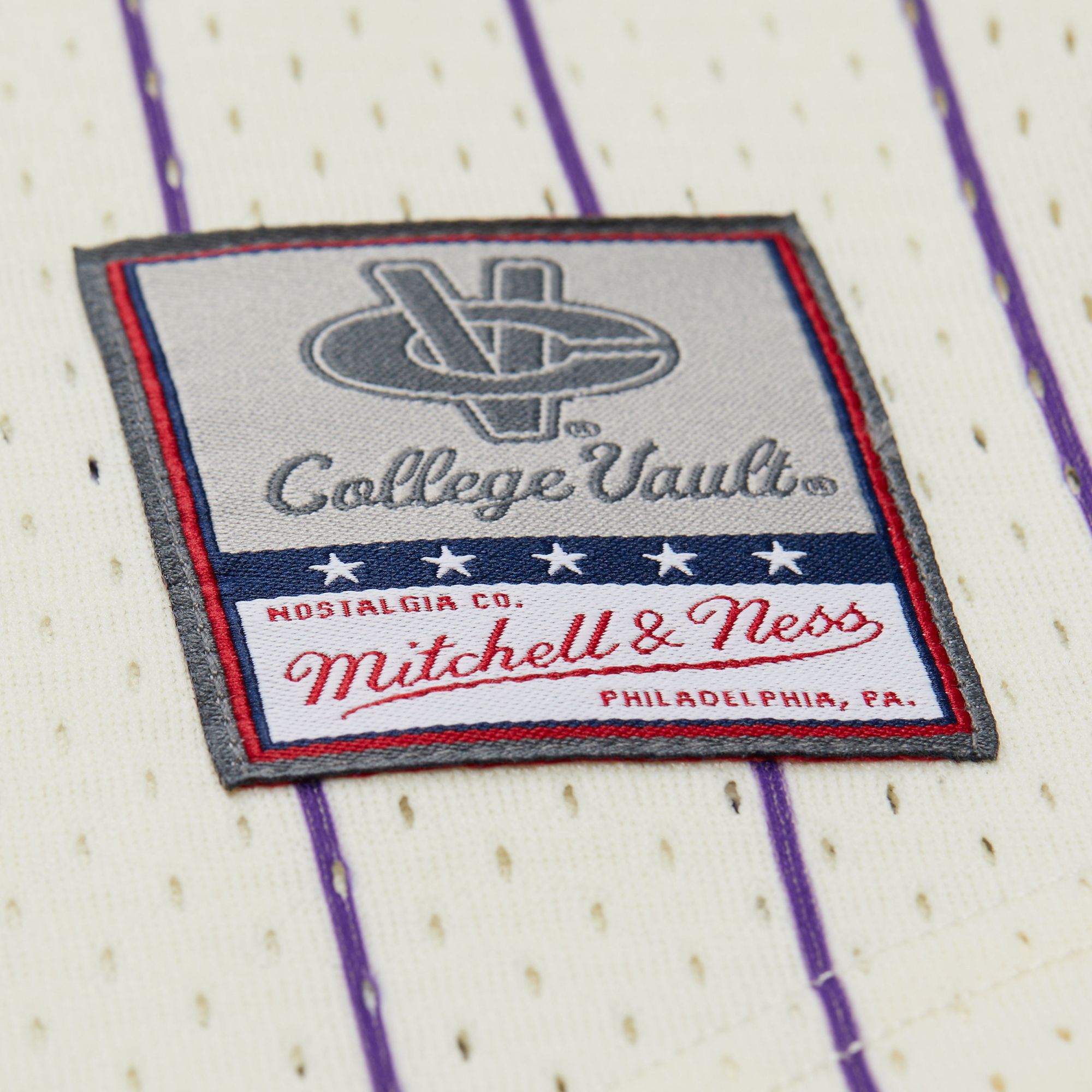 Mitchell & Ness Men's LSU Tigers Cream Button Front On Campus Mesh Jersey product image