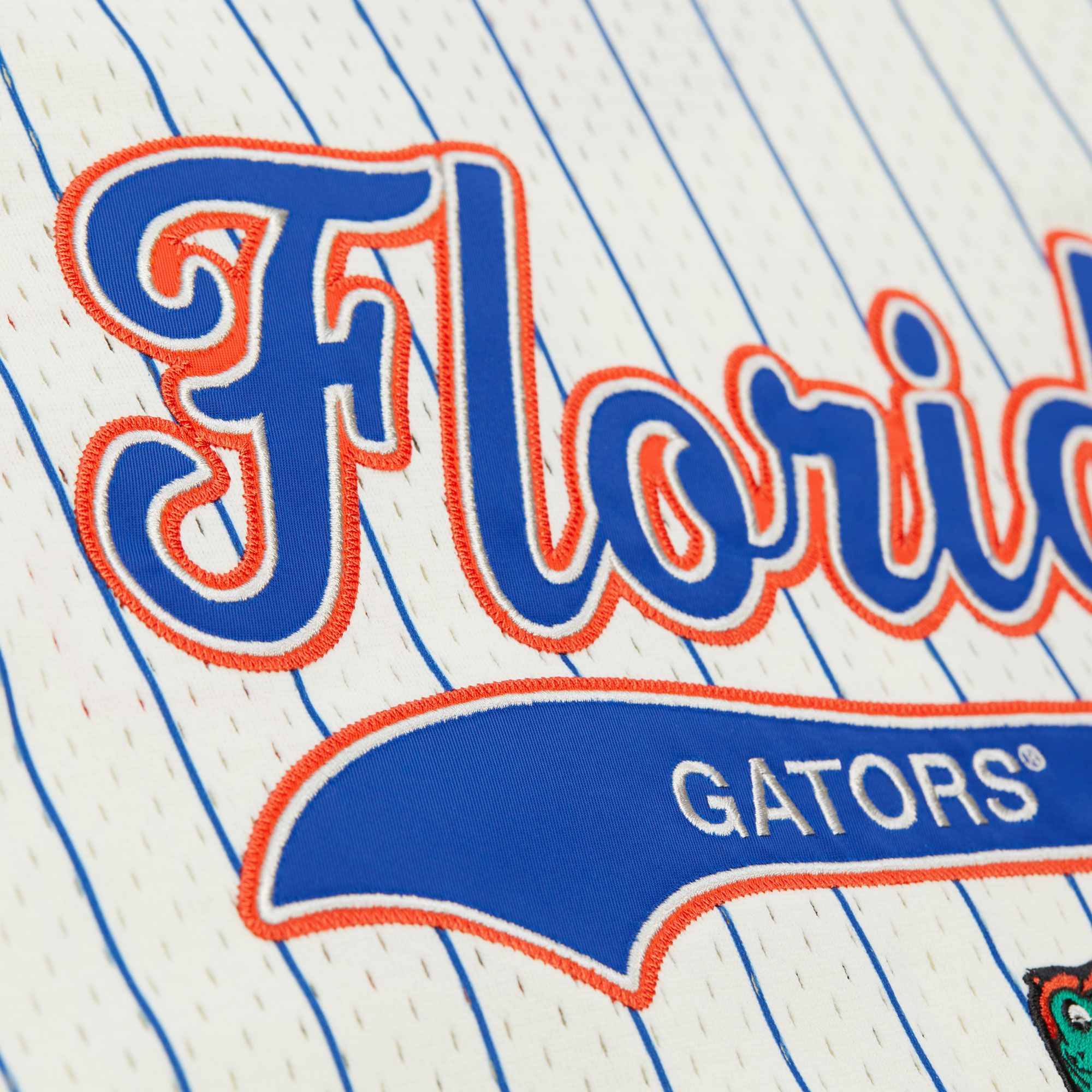 Mitchell & Ness Men's Florida Gators Cream Button Front On Campus Mesh Jersey product image