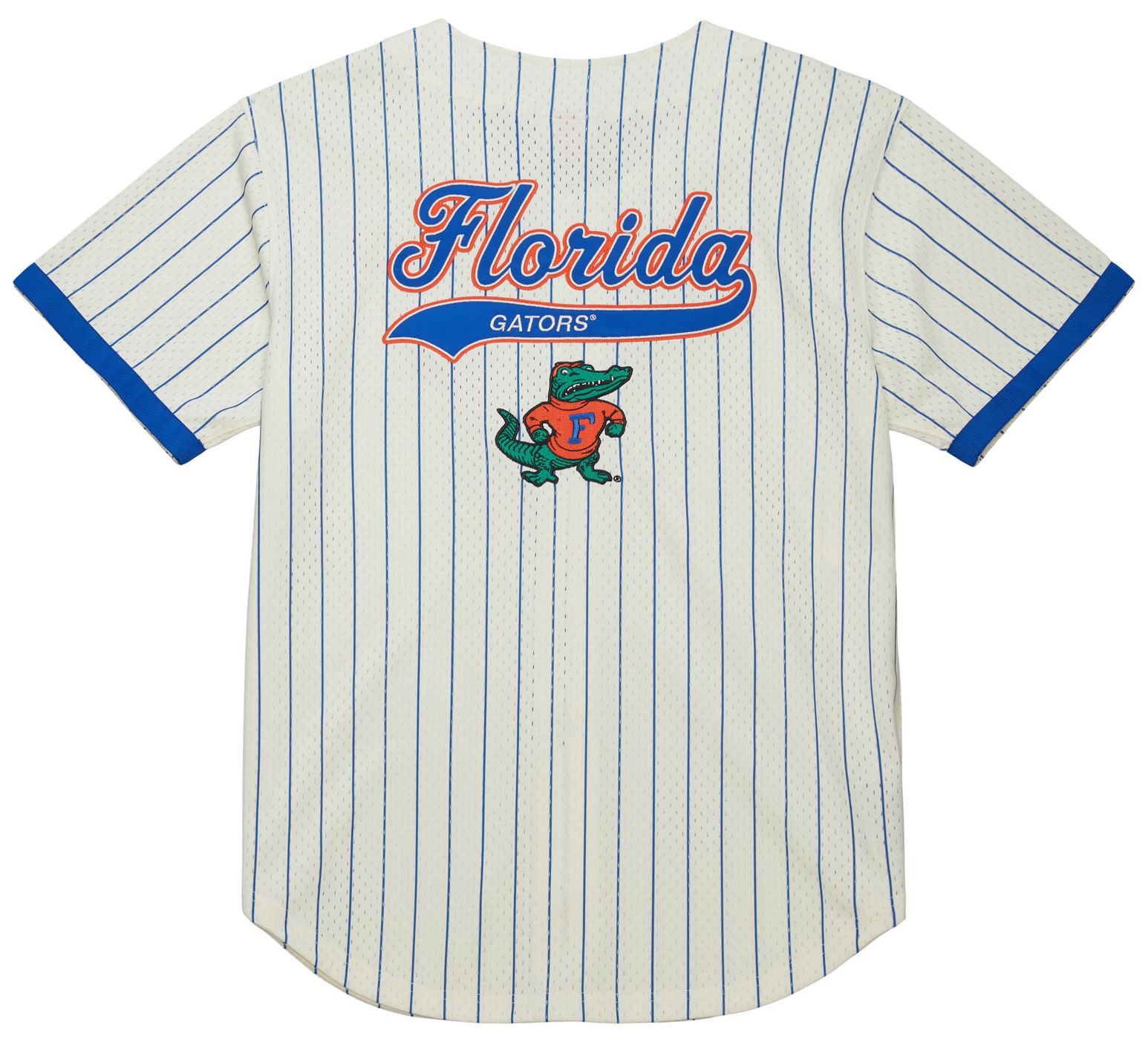 Mitchell & Ness Men's Florida Gators Cream Button Front On Campus Mesh Jersey product image