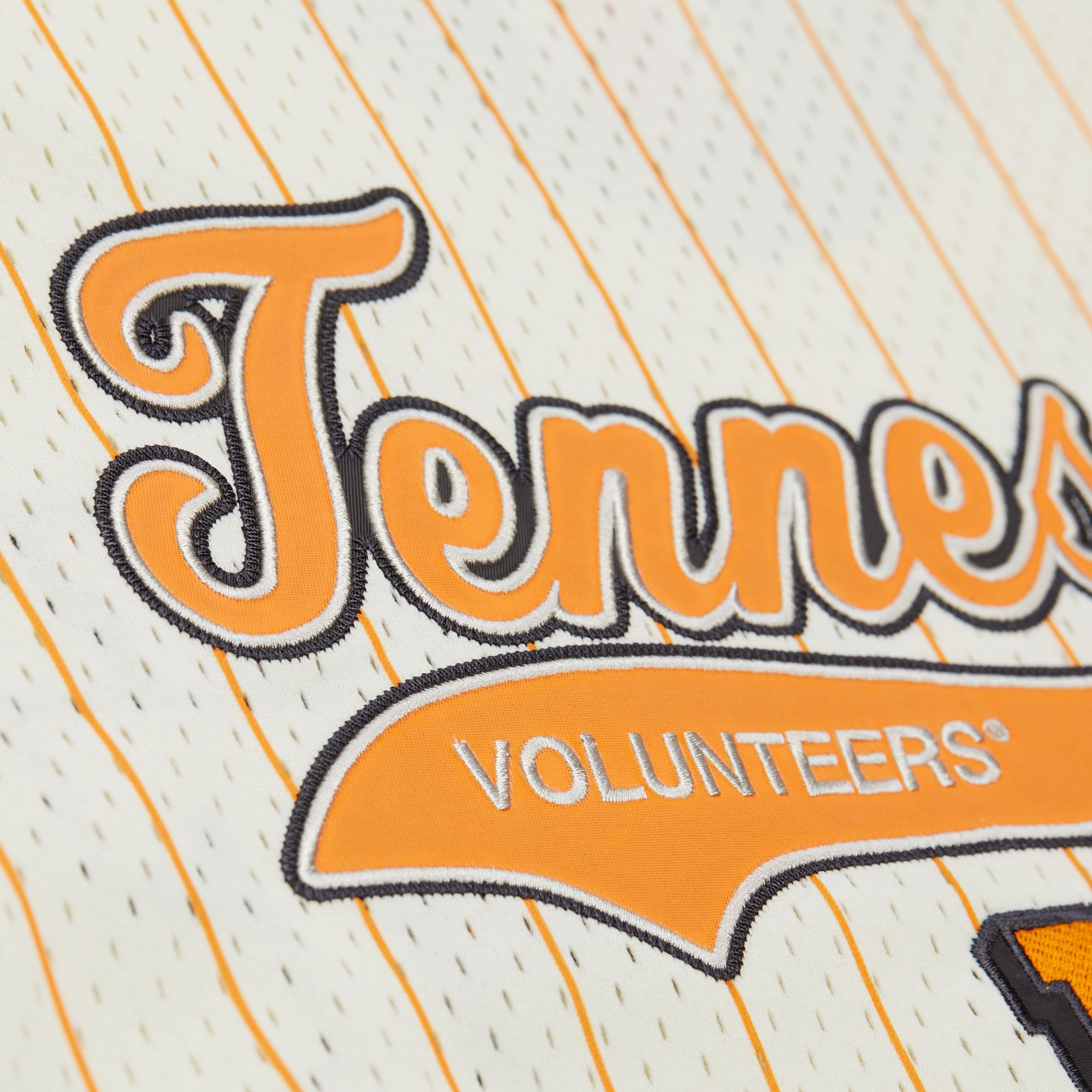 Mitchell & Ness Men's Tennessee Volunteers Cream Button Front On Campus Mesh Jersey product image