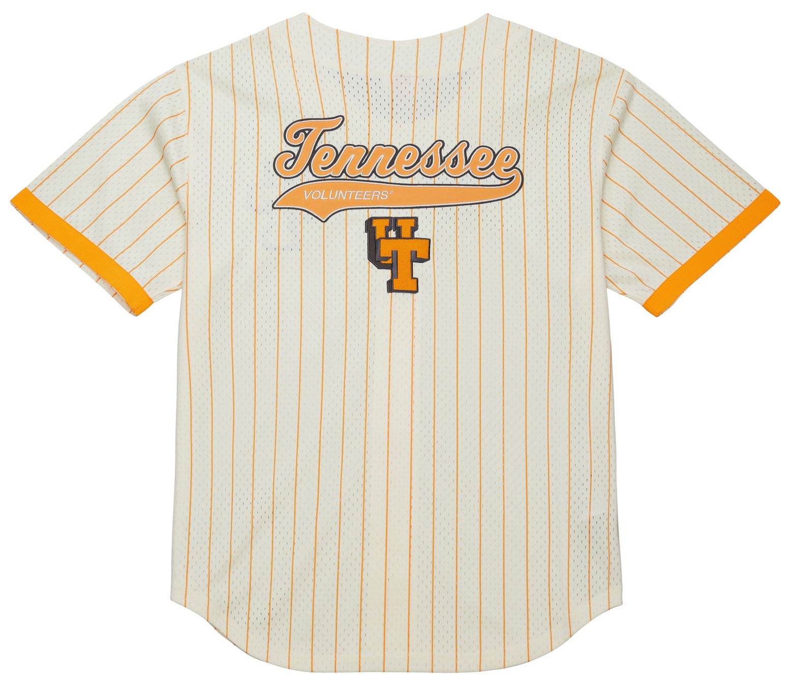 Mitchell & Ness Men's Tennessee Volunteers Cream Button Front On Campus Mesh Jersey product image