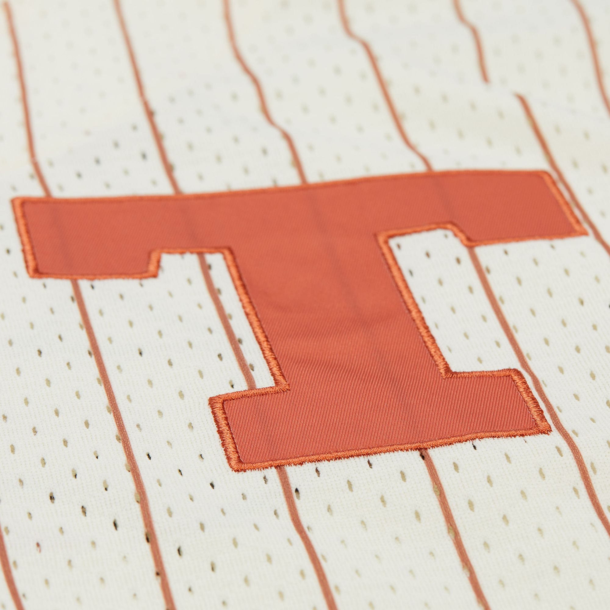 Mitchell & Ness Men's Texas Longhorns Cream Button Front On Campus Mesh Jersey product image