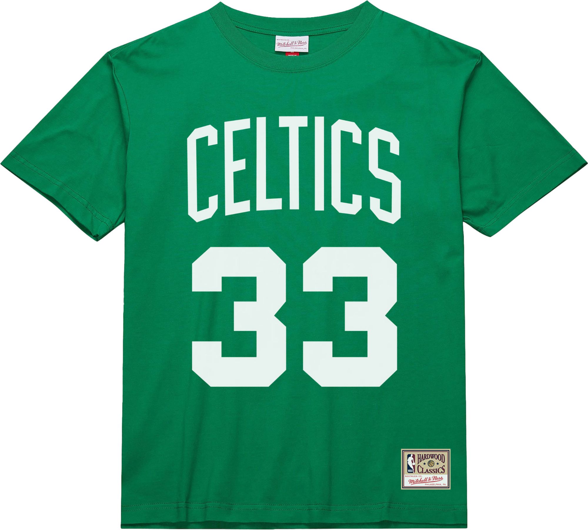 Mitchell & Ness Men's Boston Celtics Larry Bird #33 Green Classic T-Shirt product image