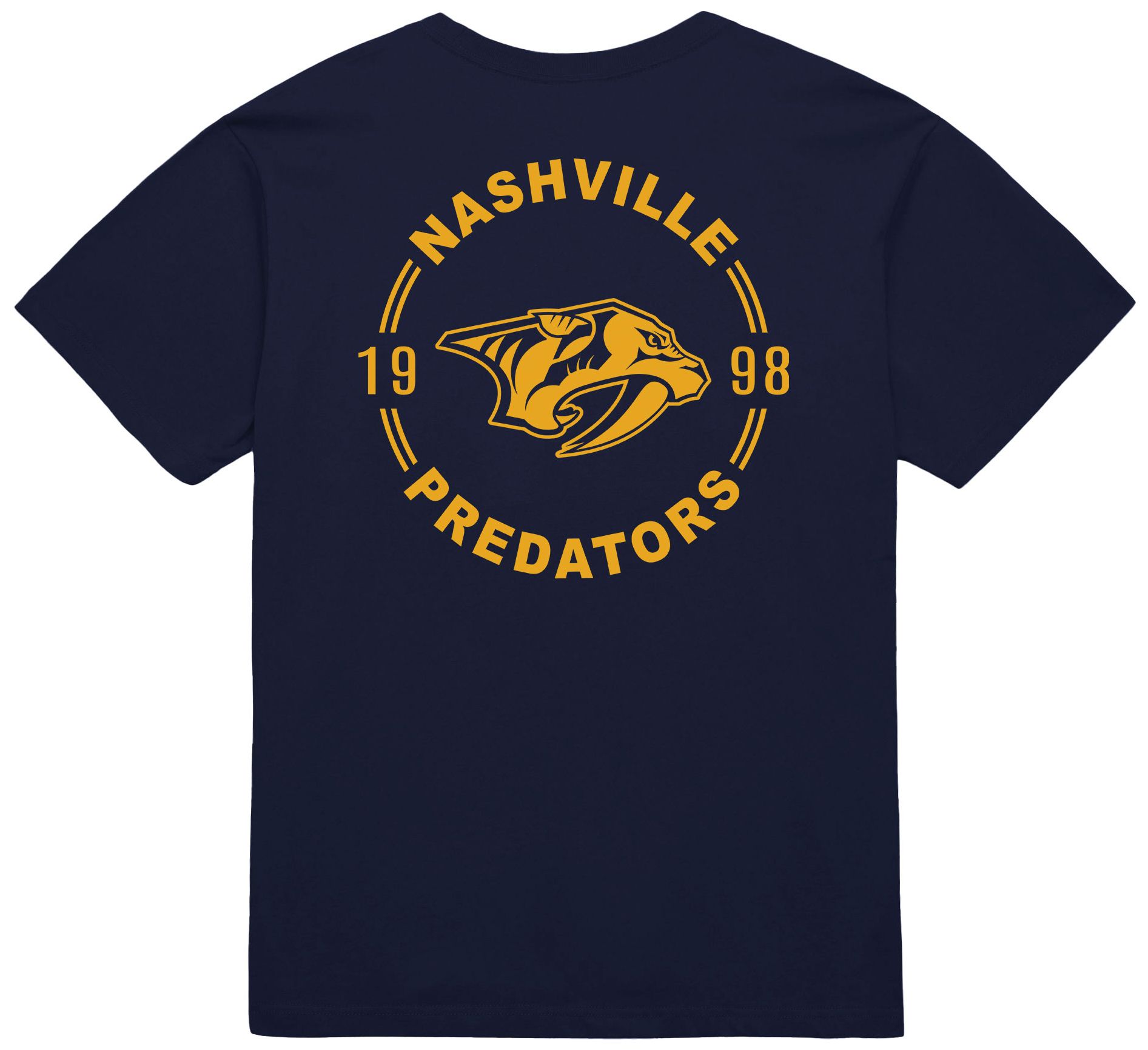 Mitchell & Ness Men's Nashville Predators Navy Penalty Box 3 Short Sleeve T-Shirt product image