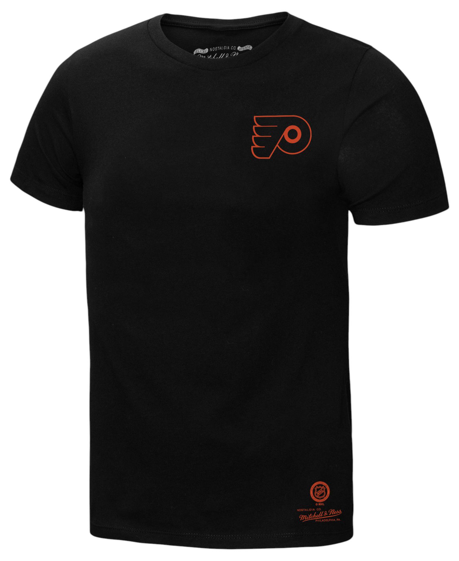 Mitchell & Ness Men's Philadelphia Flyers Black Penalty Box 3 Short Sleeve T-Shirt product image