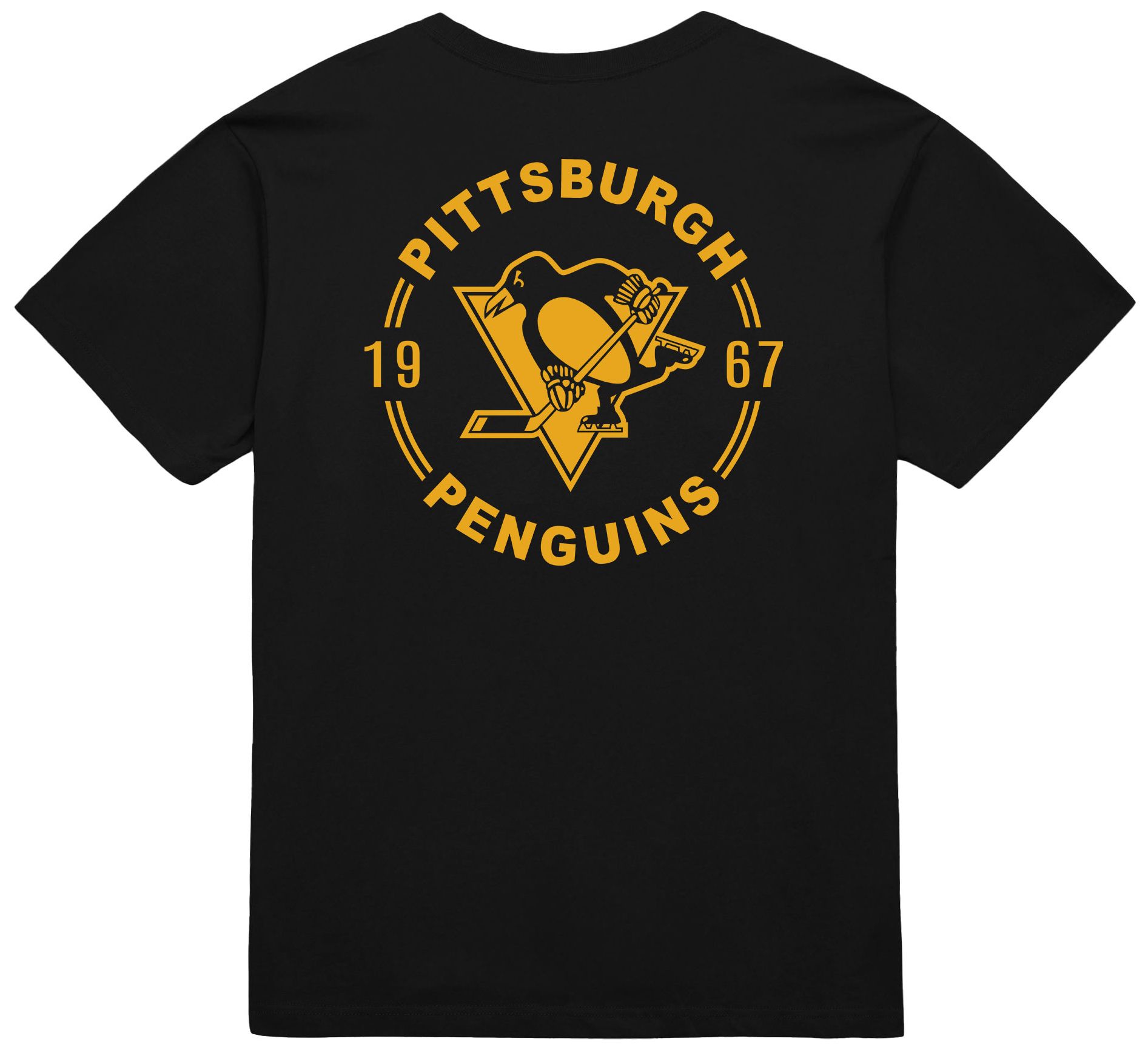 Mitchell & Ness Men's Pittsburgh Penguins Black Penalty Box 3 Short Sleeve T-Shirt product image