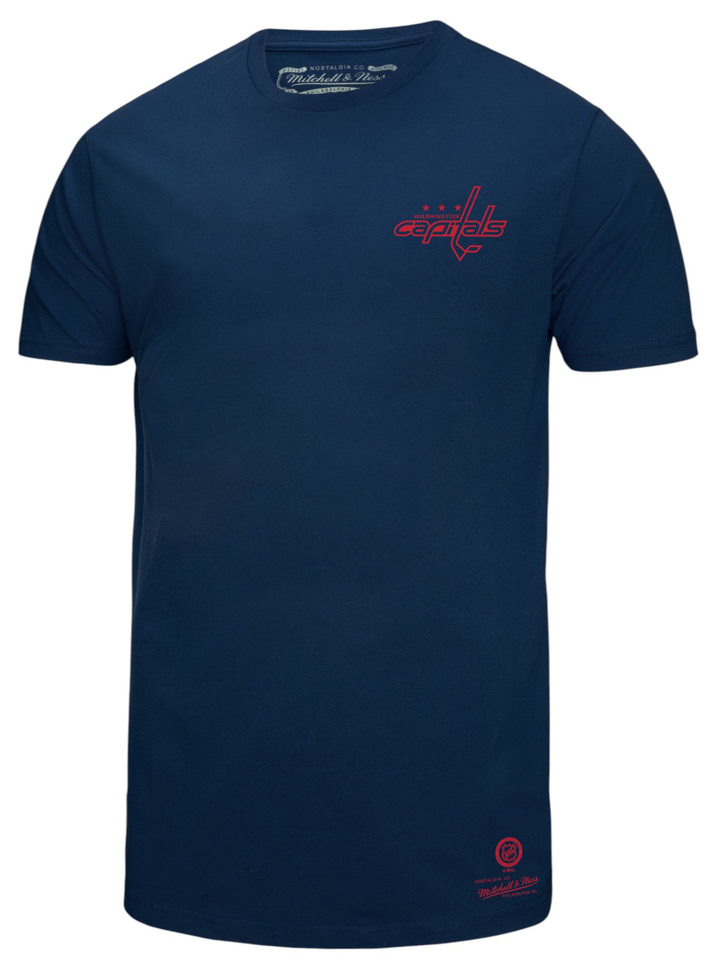 Mitchell & Ness Men's Washington Capitals Navy Penalty Box 3 Short Sleeve T-Shirt product image