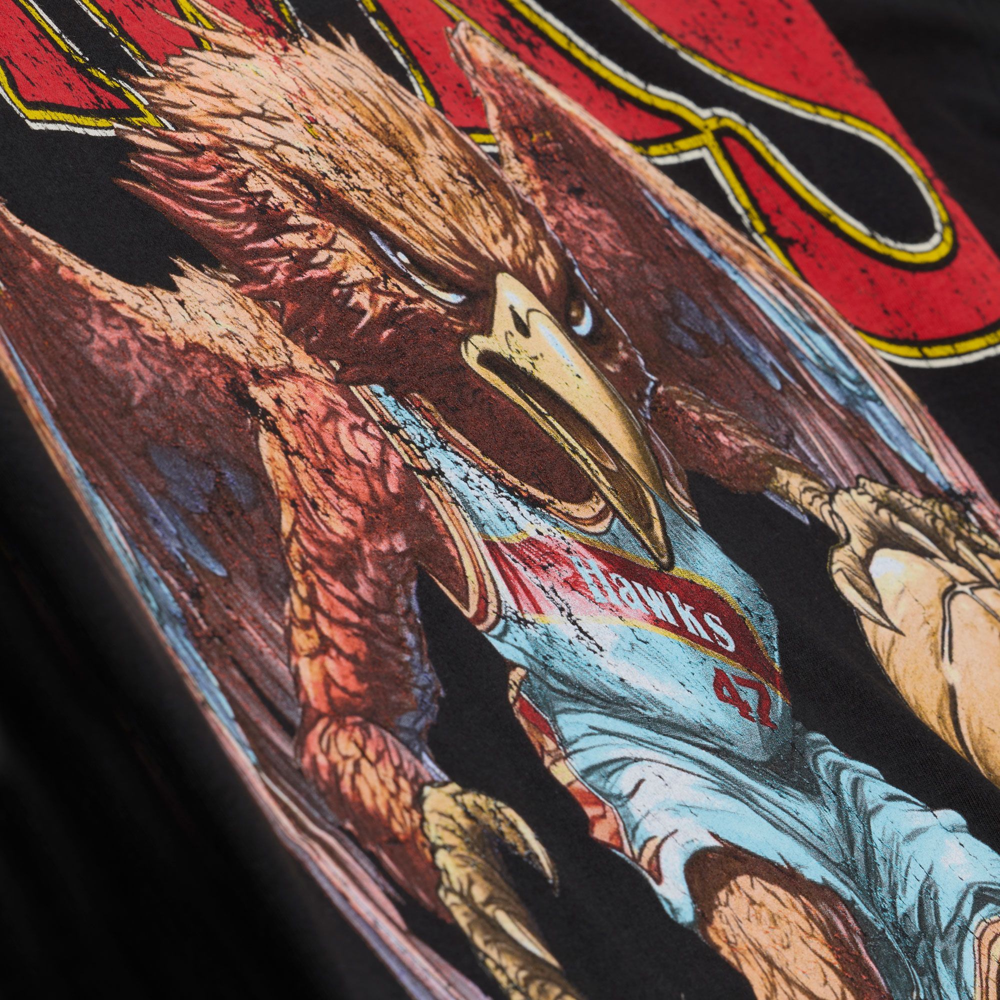 Mitchell & Ness Men's Atlanta Hawks Black M&N x LRG T-Shirt product image