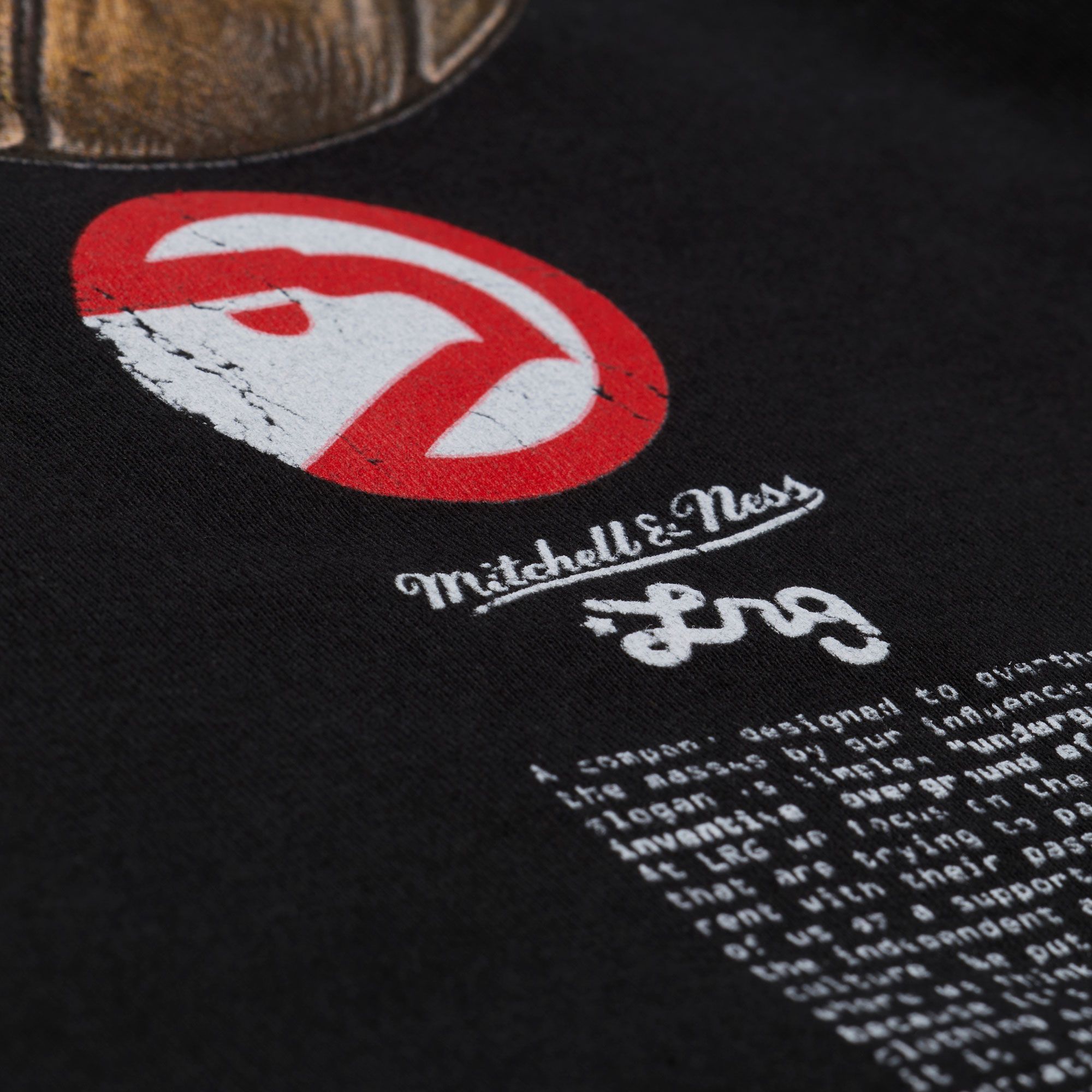 Mitchell & Ness Men's Atlanta Hawks Black M&N x LRG T-Shirt product image