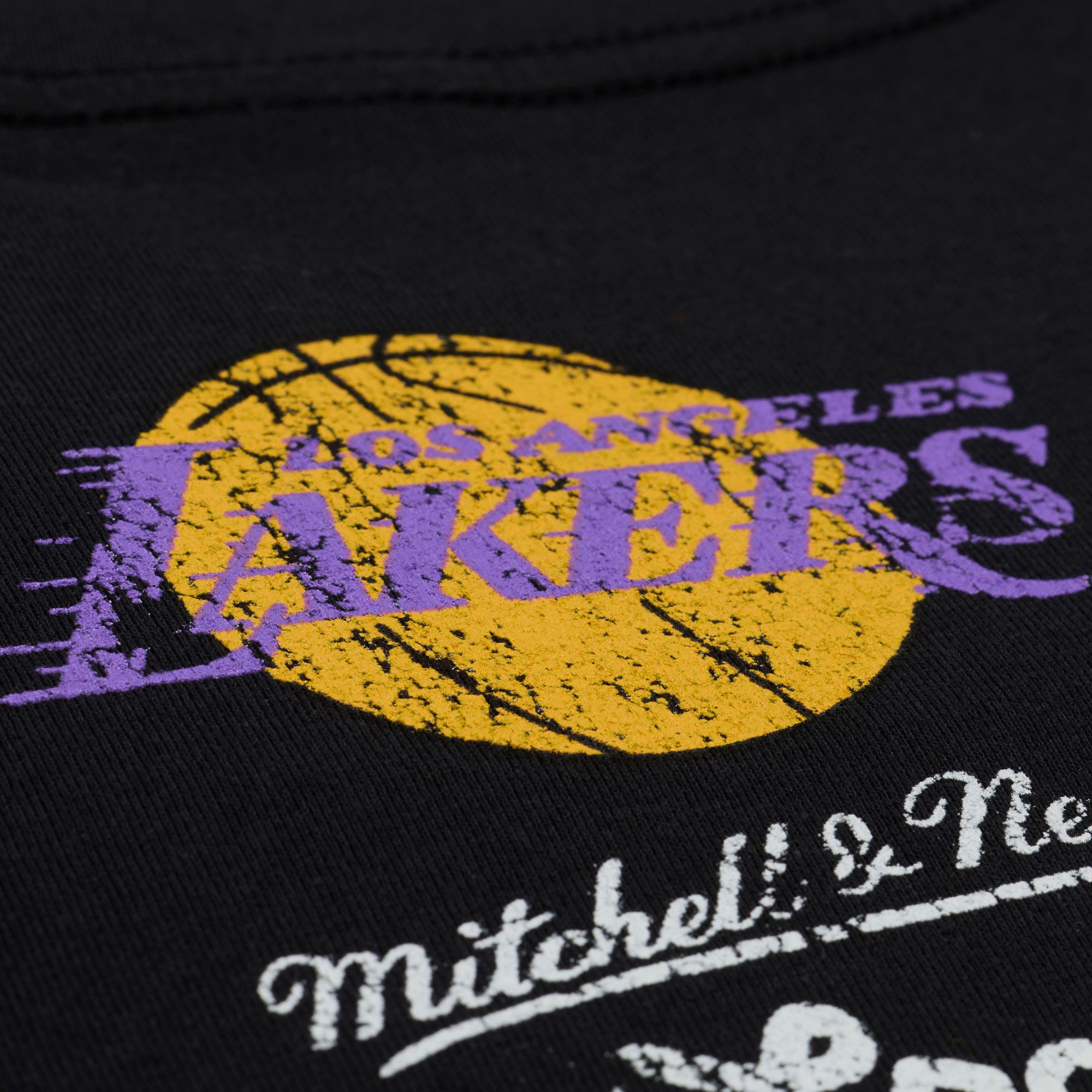 Mitchell & Ness Men's Los Angeles Lakers Black M&N x LRG T-Shirt product image