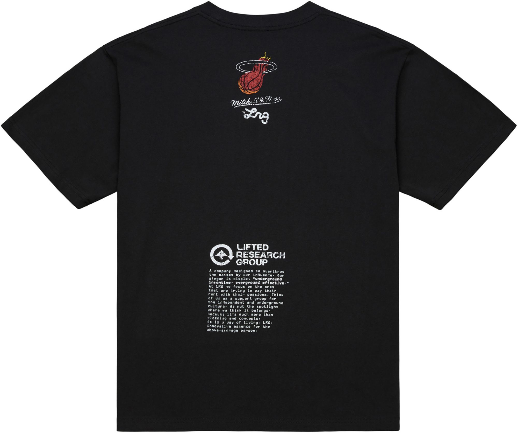 Mitchell & Ness Men's Miami Heat Black M&N x LRG T-Shirt product image