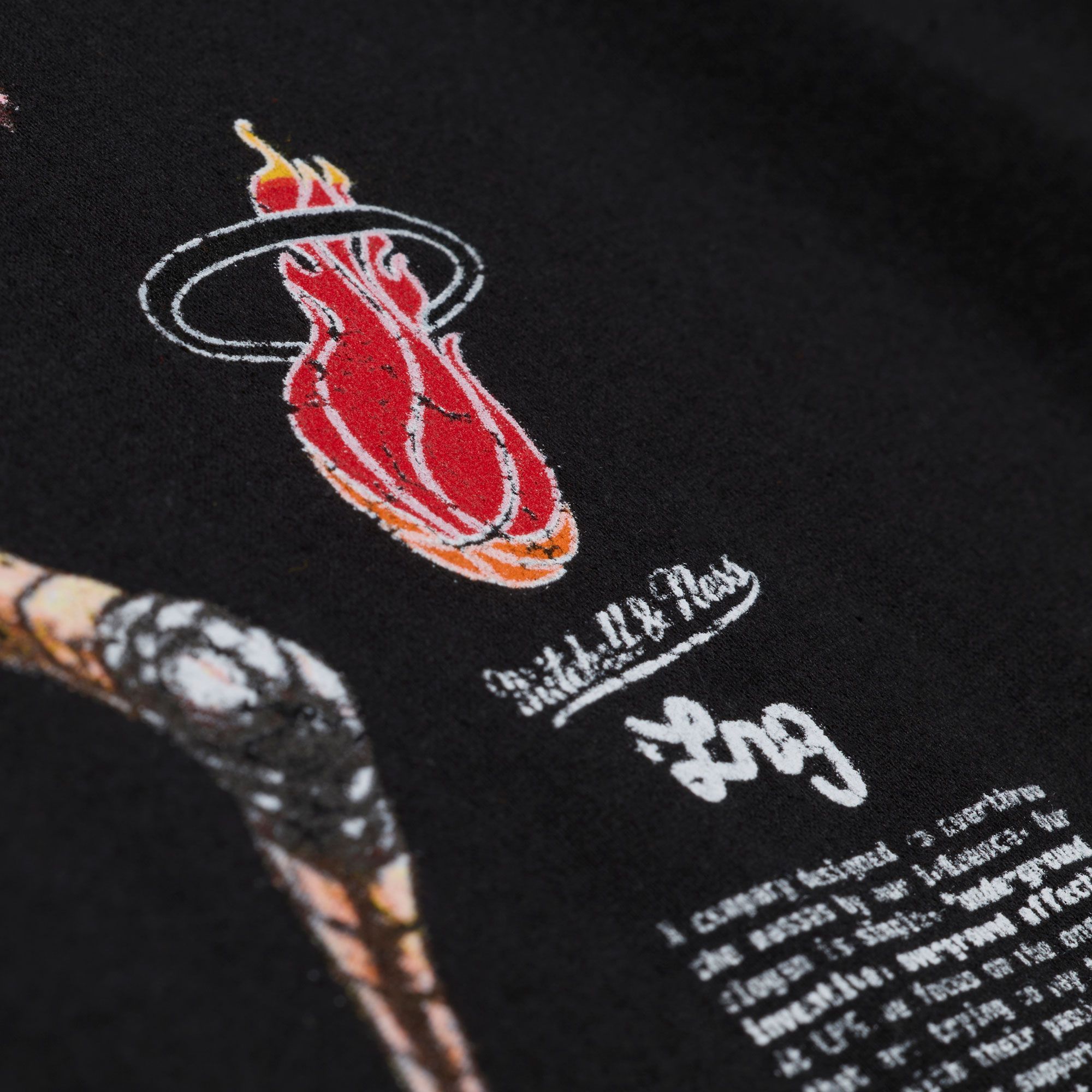 Mitchell & Ness Men's Miami Heat Black M&N x LRG T-Shirt product image